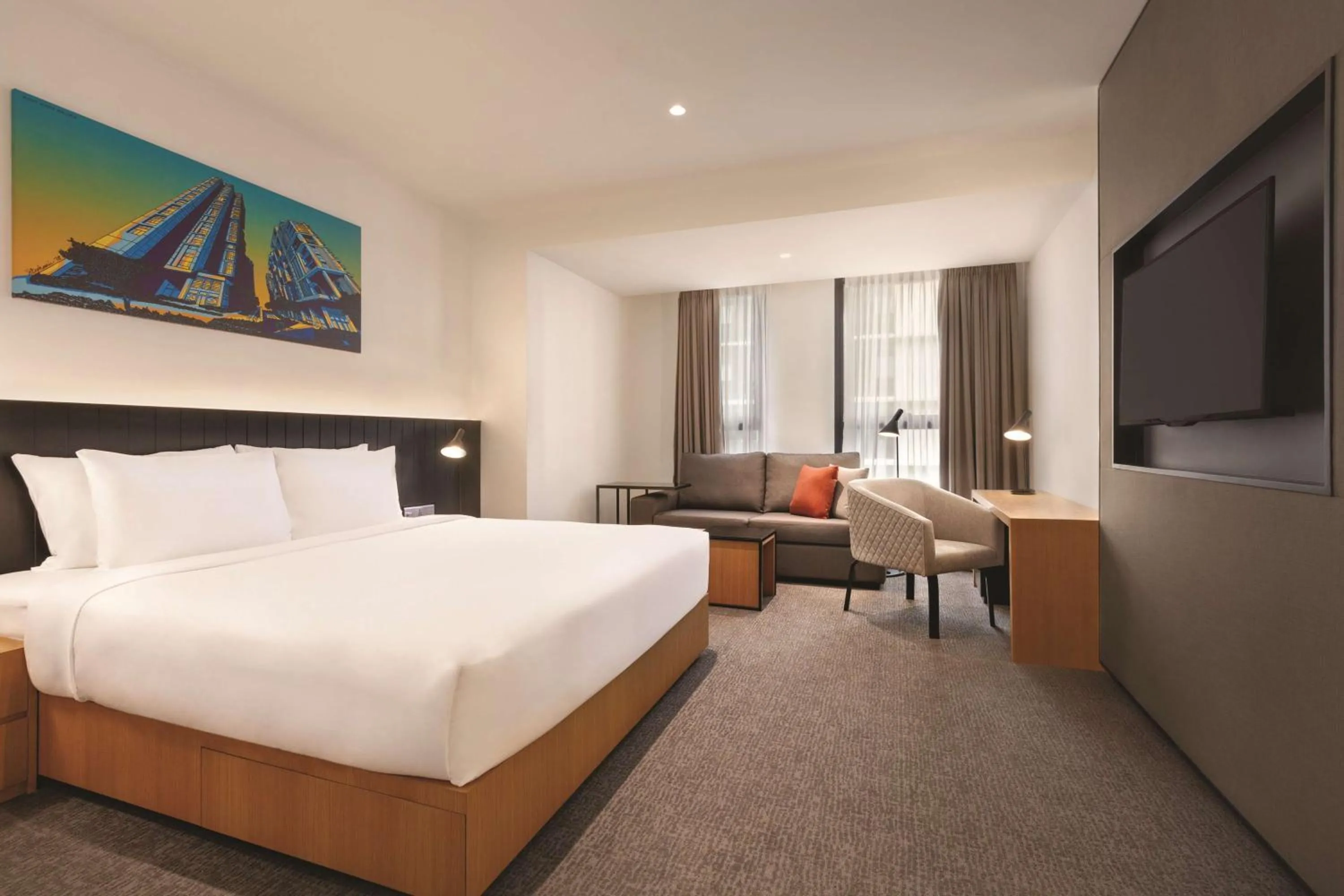 Photo of the whole room, Bed in Hyatt House Kuala Lumpur, Mont Kiara