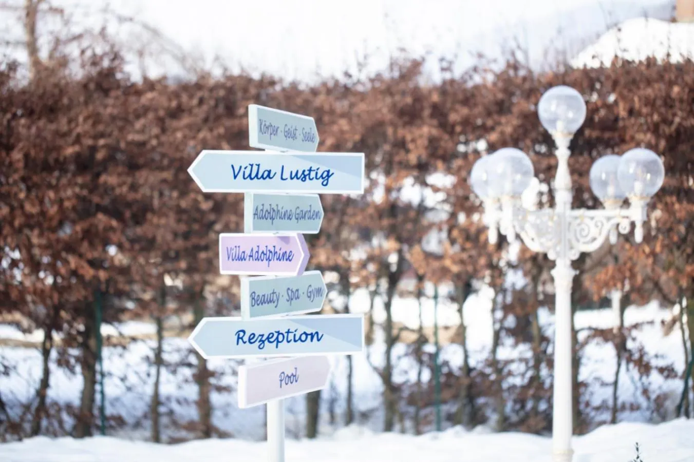 Facade/entrance in Adolphine Garden