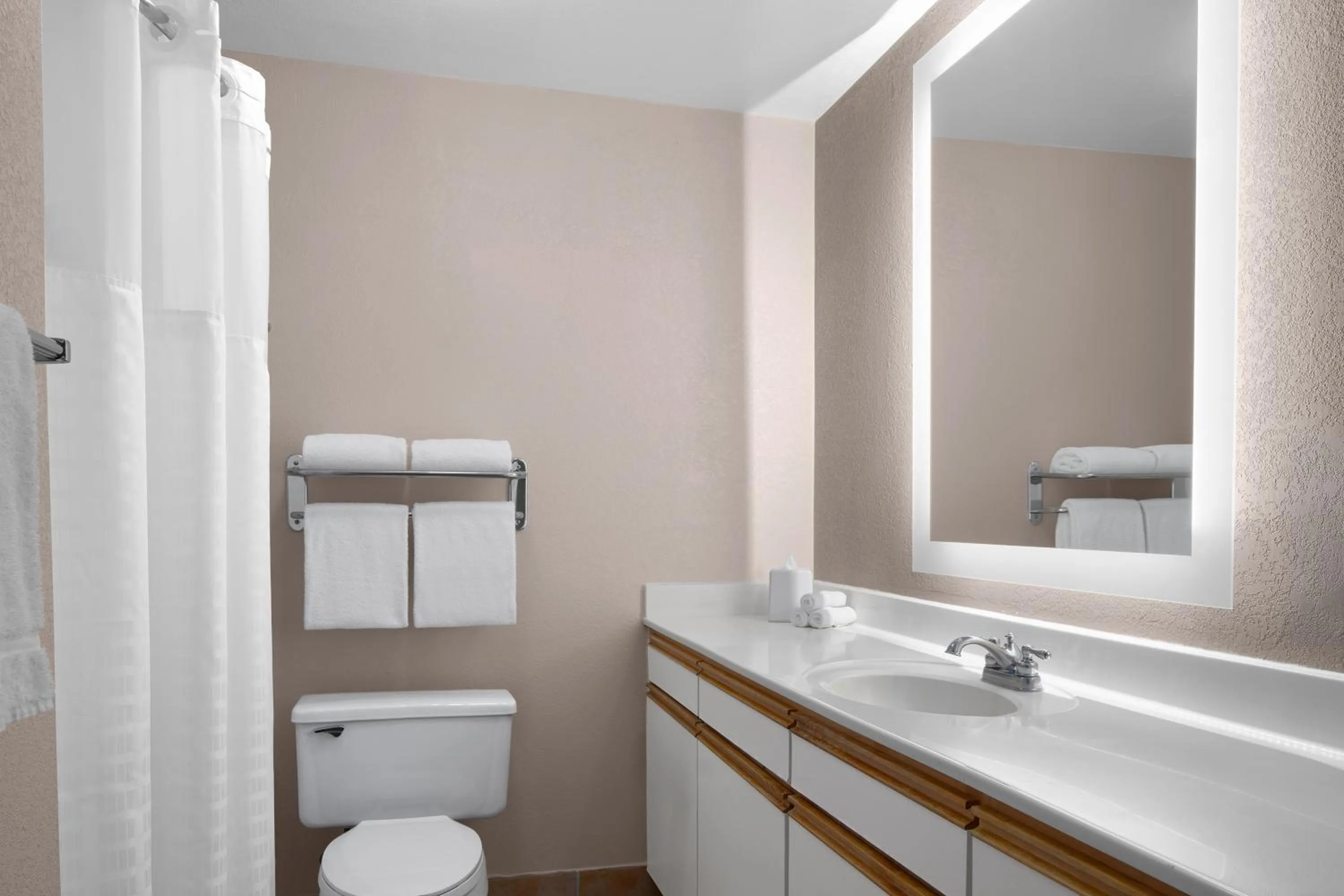 Bathroom in Larkspur Landing Extended Stay Suites Sacramento