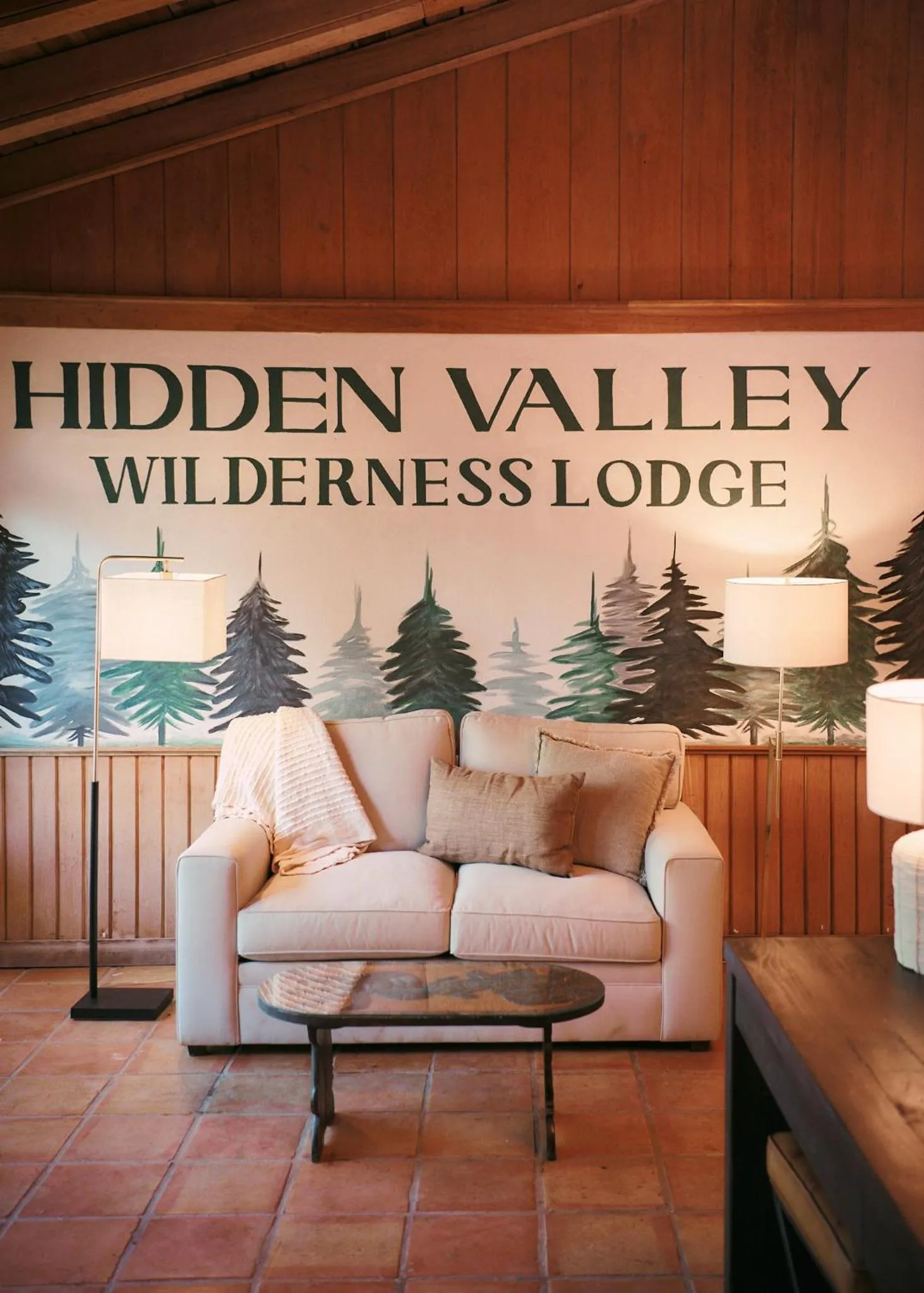 Living room in Hidden Valley Wilderness Lodge
