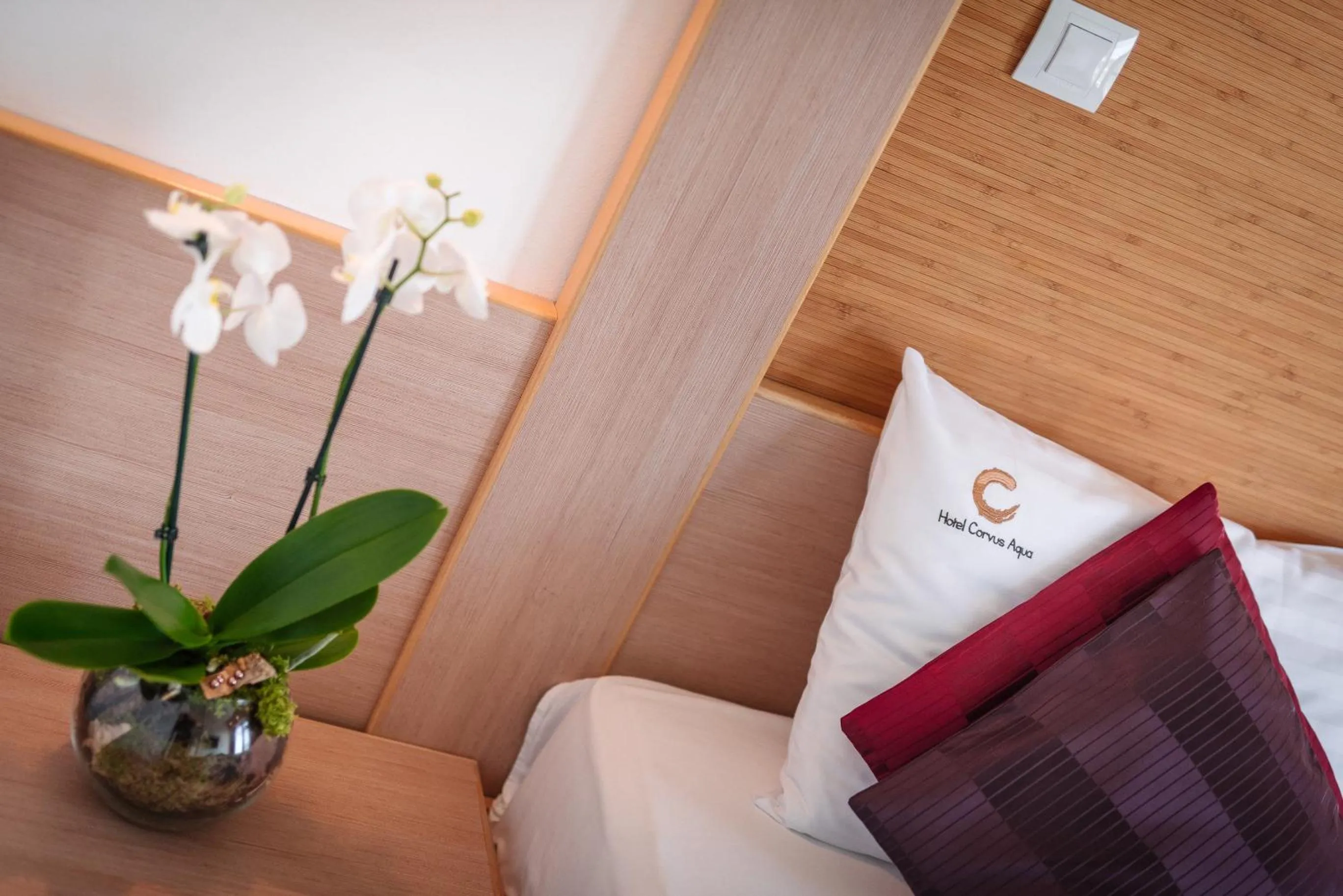 Bed in Hotel Corvus Aqua