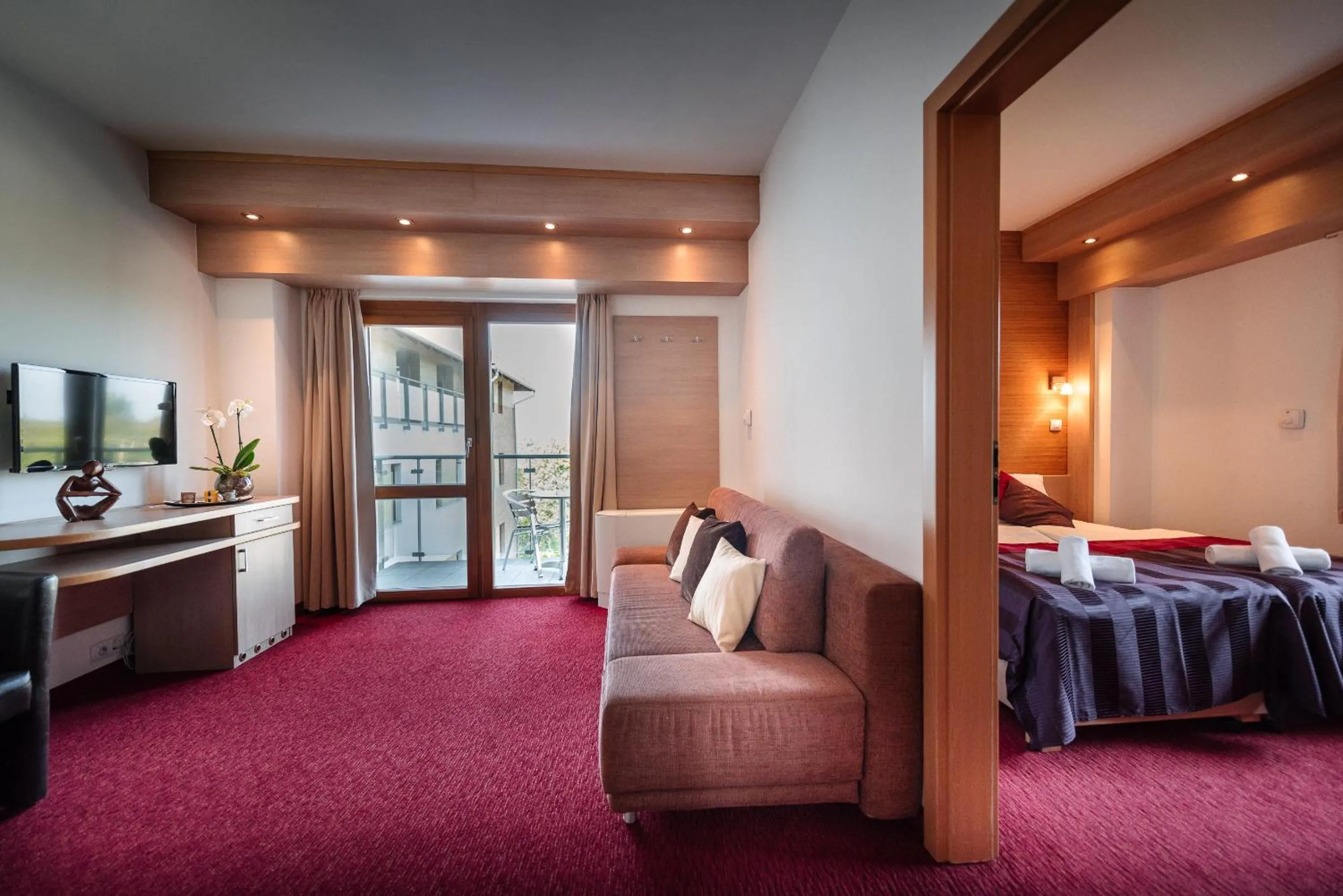 Bed in Hotel Corvus Aqua