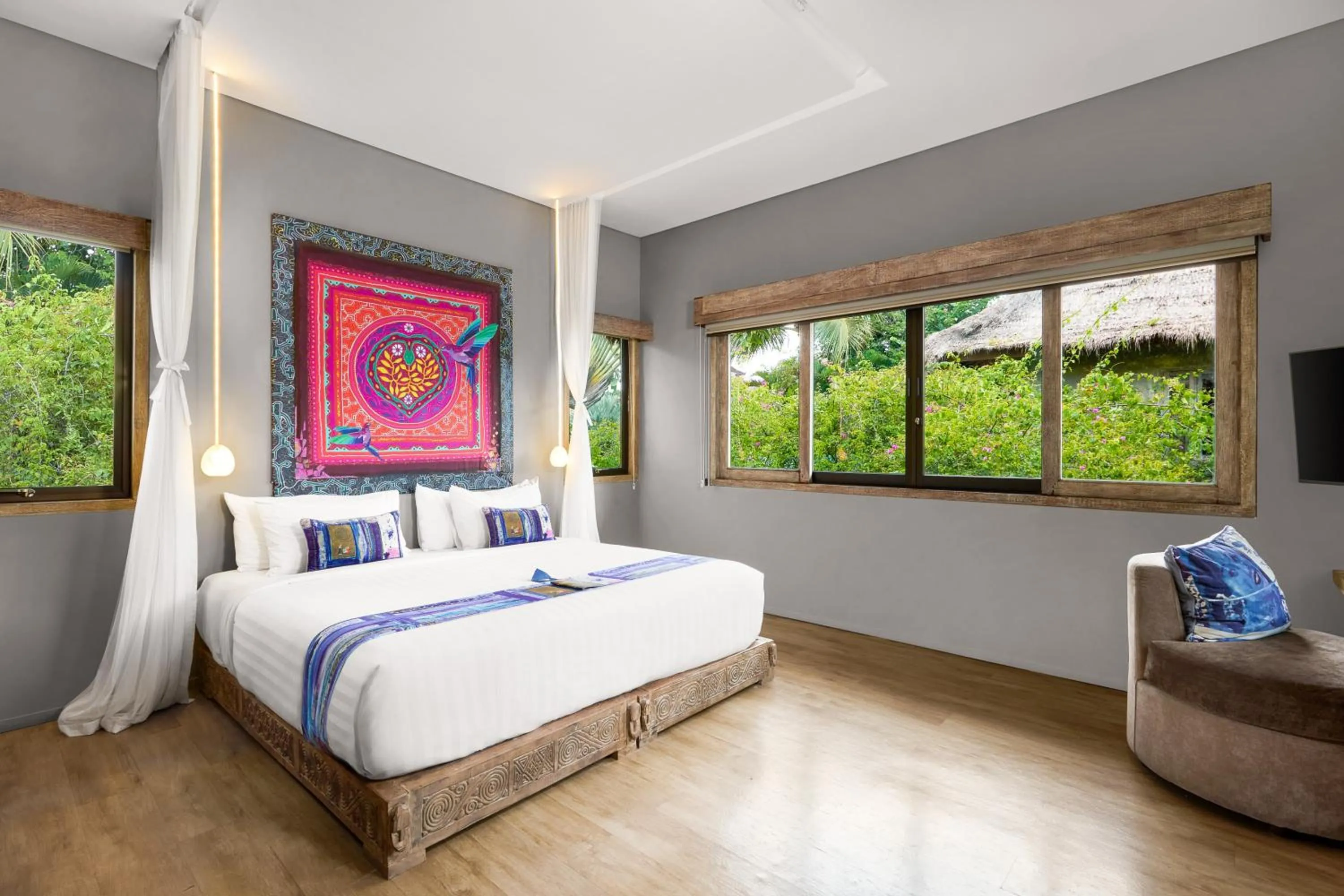 Bedroom, Bed in Blue Karma Dijiwa Seminyak