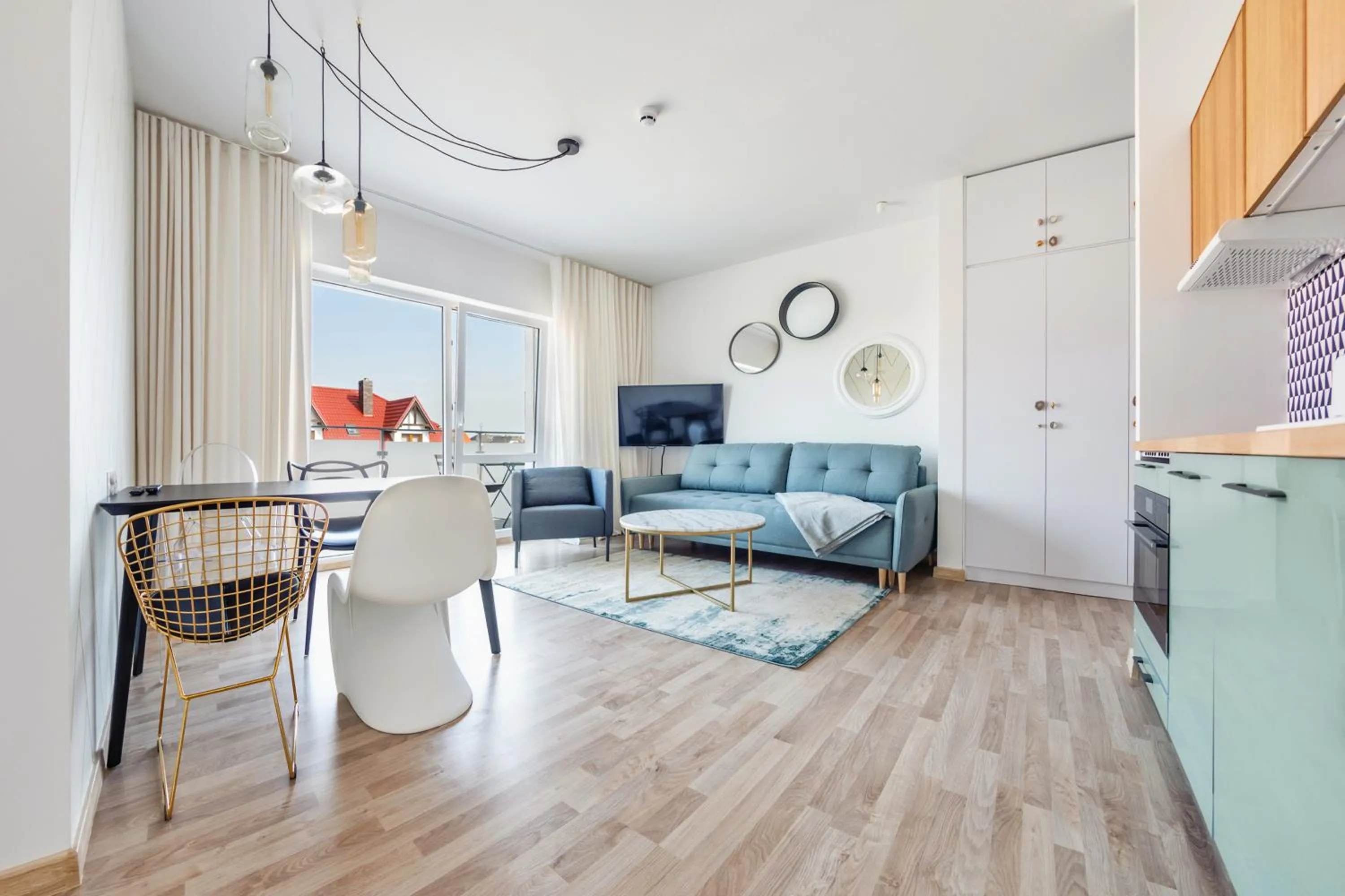 Living room in Seaside Grzybowo, Sun & Snow