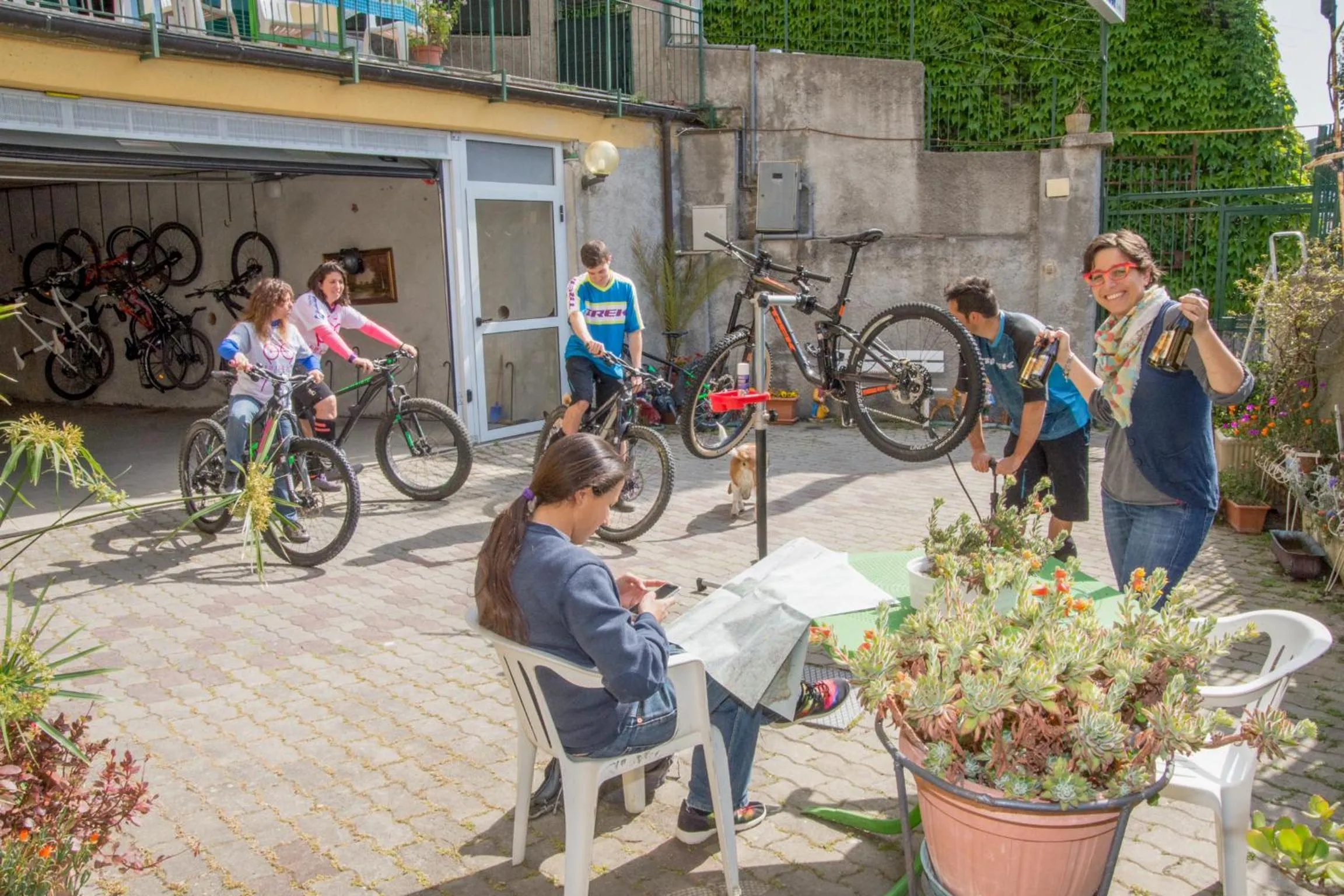 group of guests in Hotel Deutsche Familien