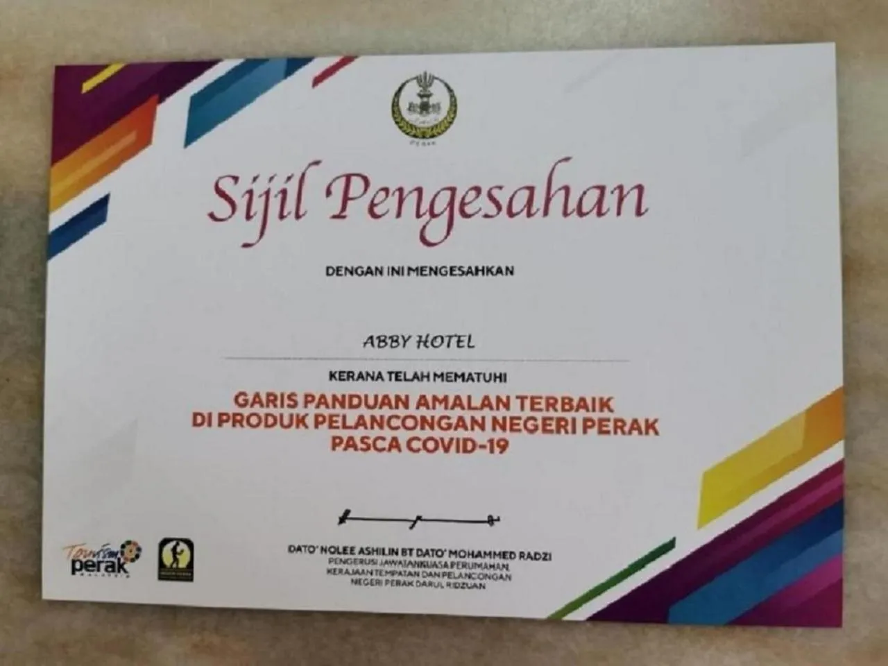 Logo/Certificate/Sign in Abby by the river