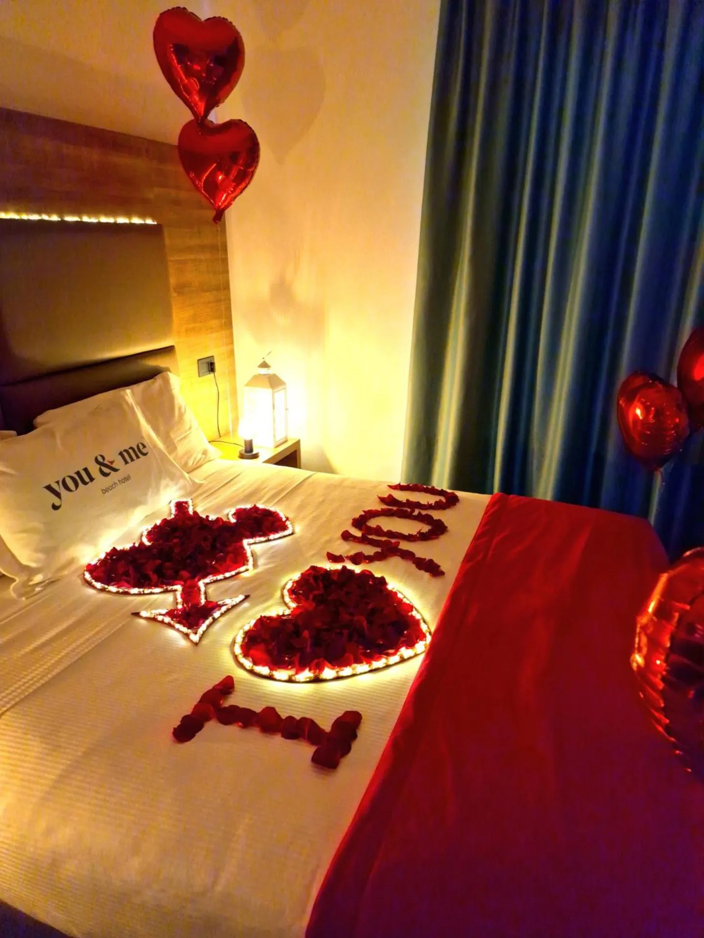 Bed in You & Me Beach Hotel