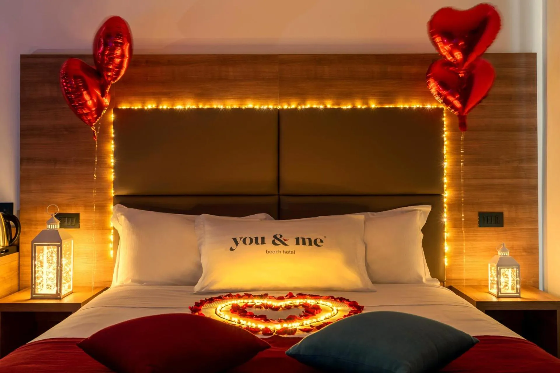 Bed in You & Me Beach Hotel