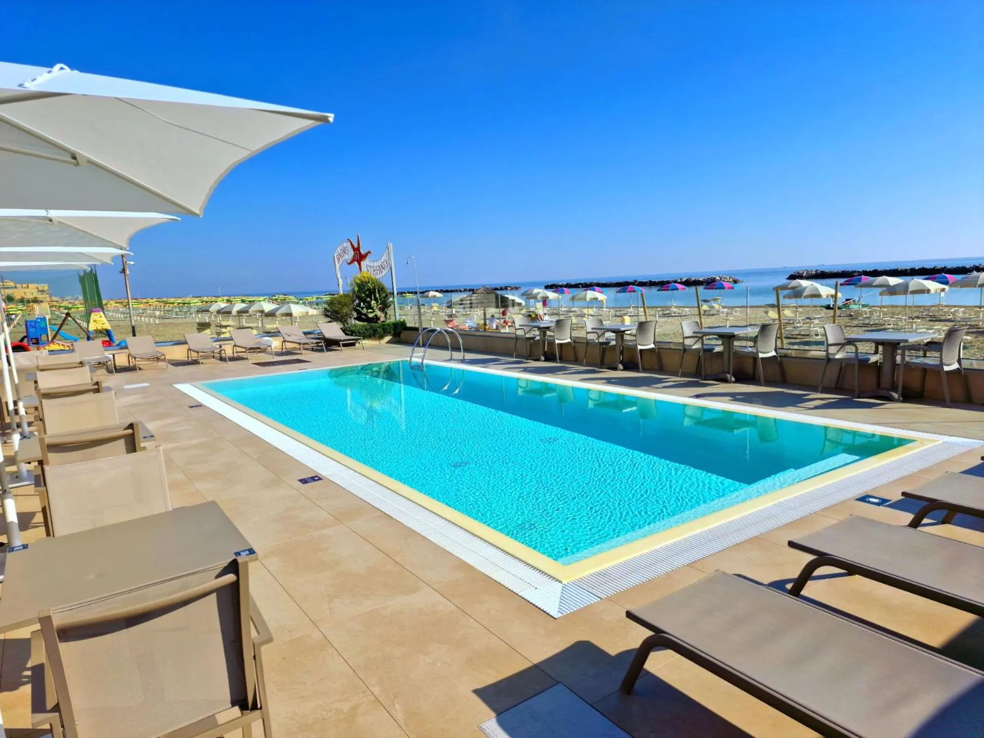 Pool view in You & Me Beach Hotel