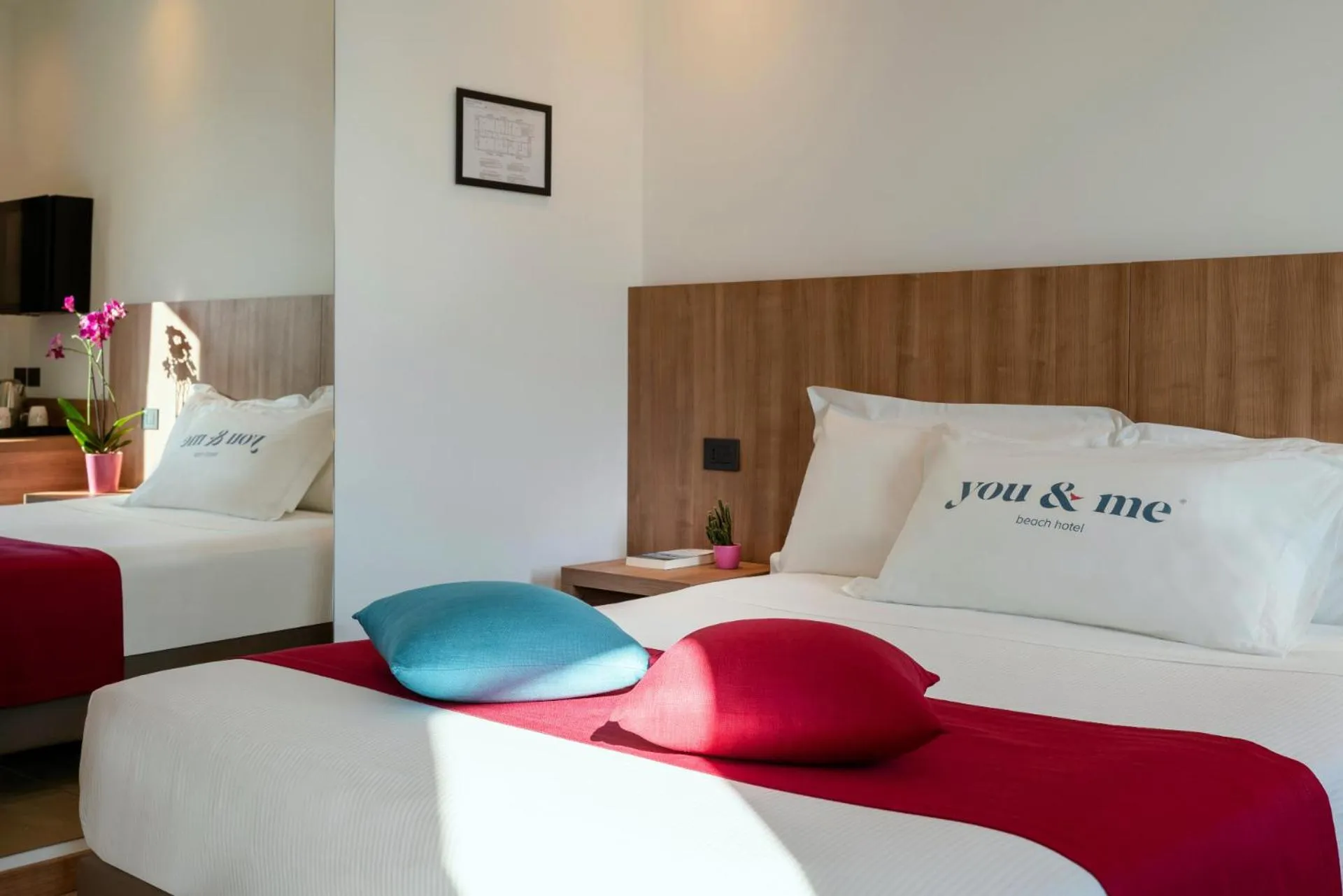 Bed in You & Me Beach Hotel