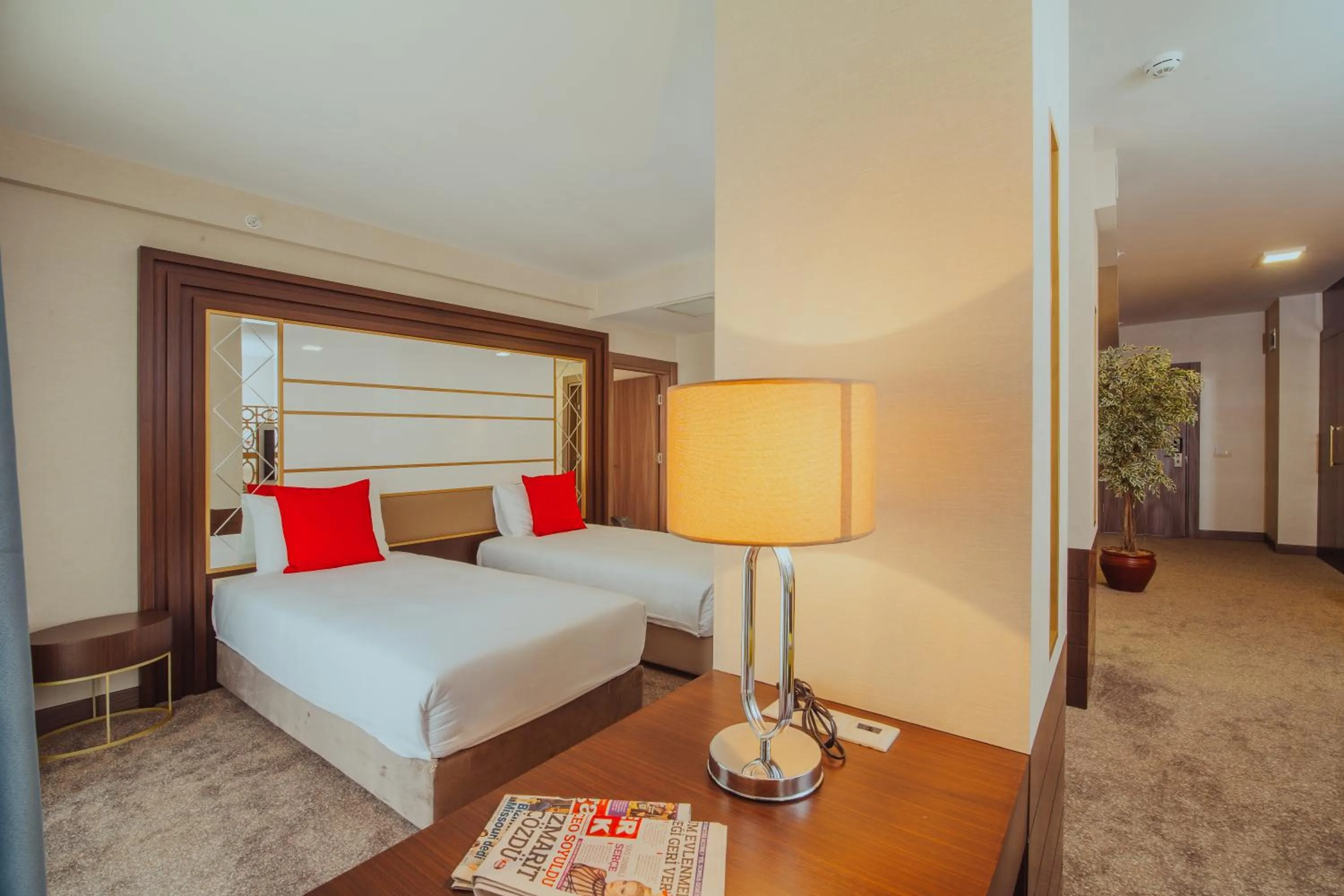 Decorative detail, Bed in ibis Styles Istanbul Bomonti