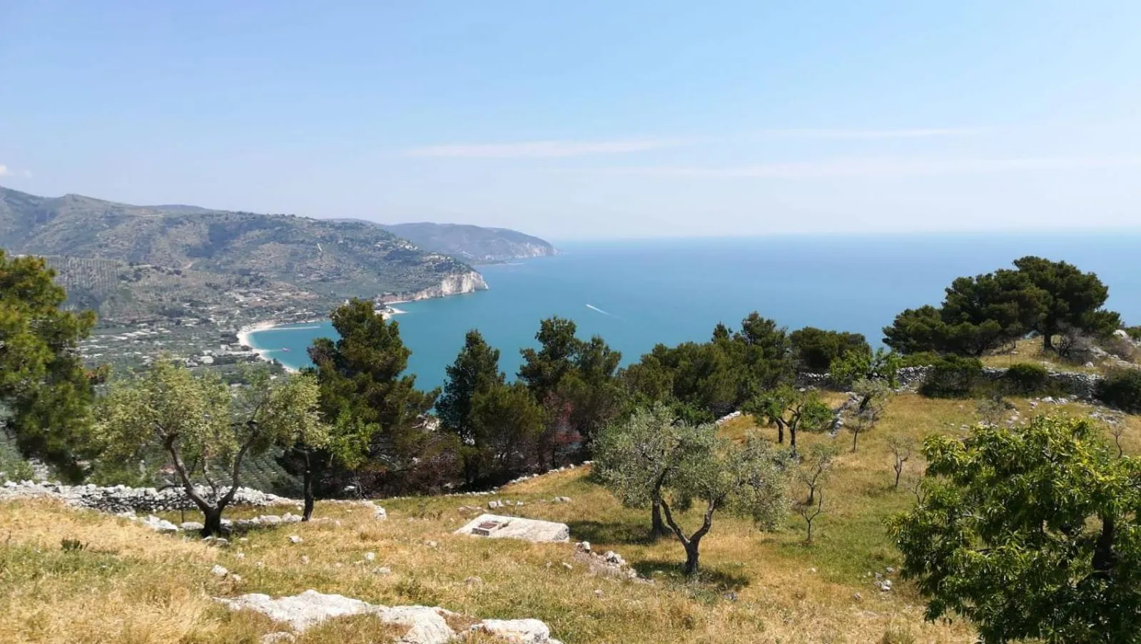 Sea view in B&B Conca del Faro