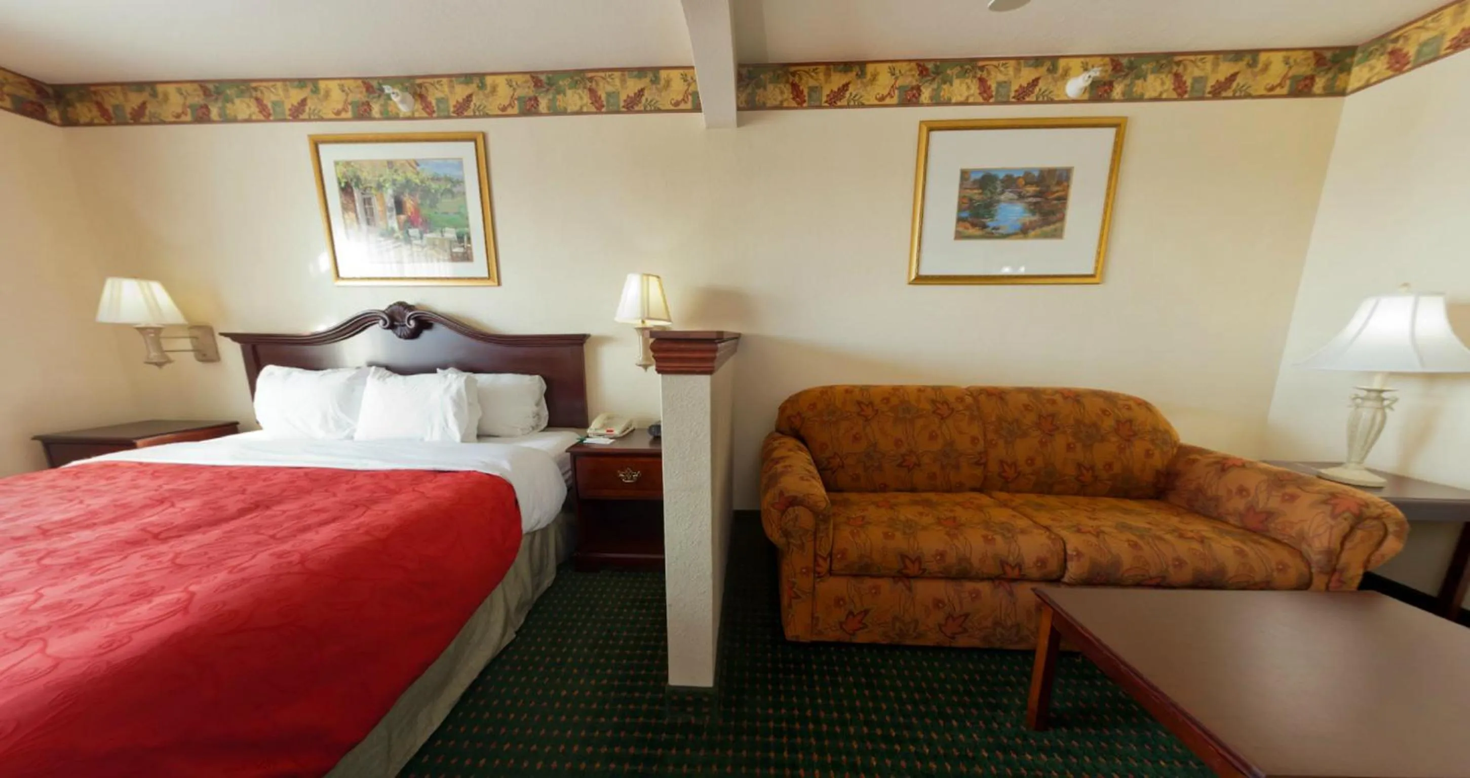 Decorative detail, Bed in Country Inn & Suites by Radisson, Elkhart North, IN