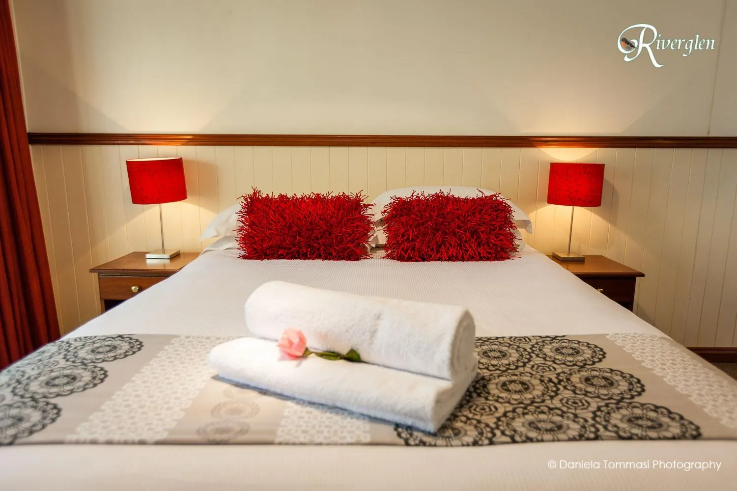 Bed in Riverglen Chalets