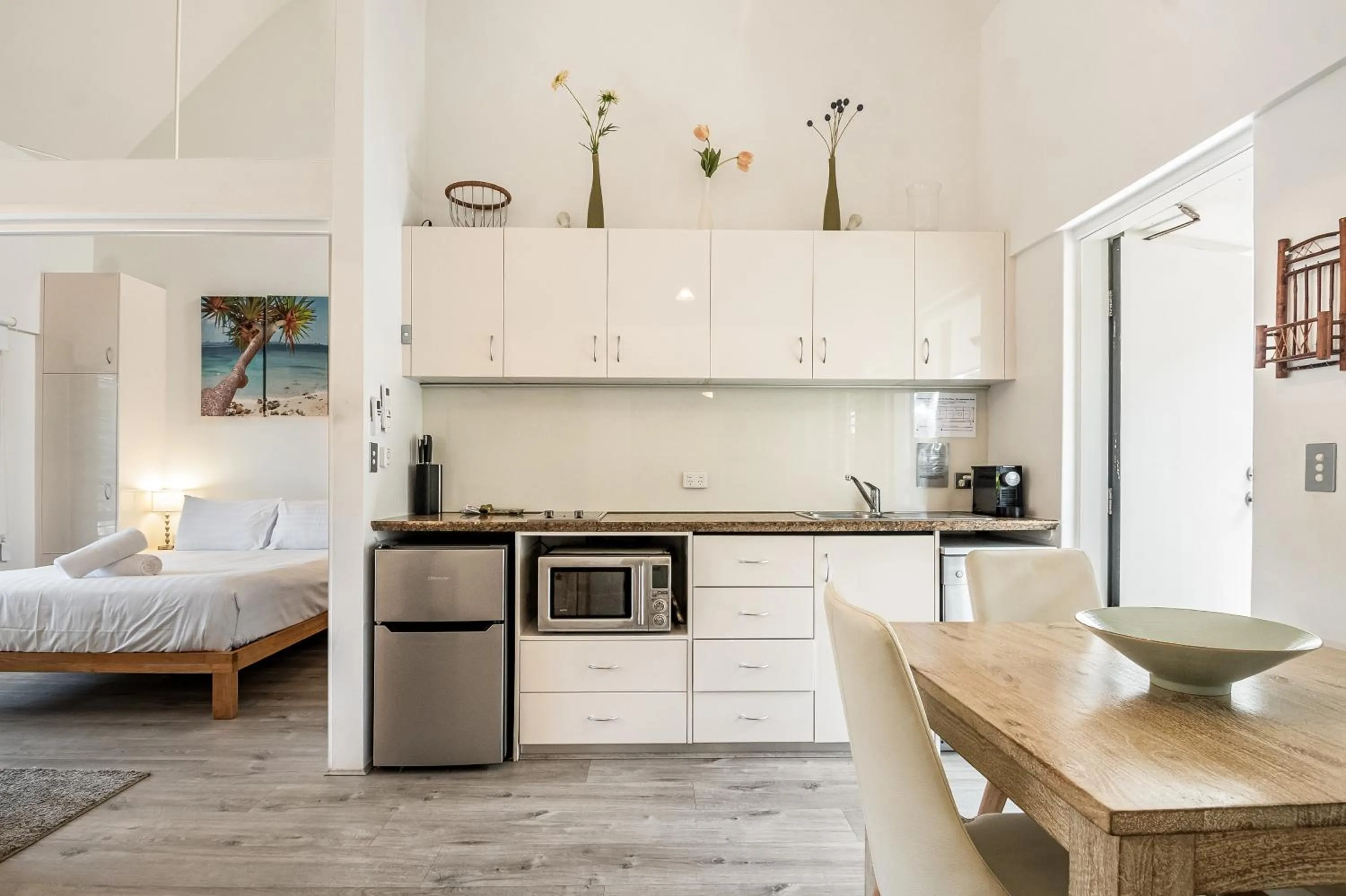 Bed in Julians Apartments