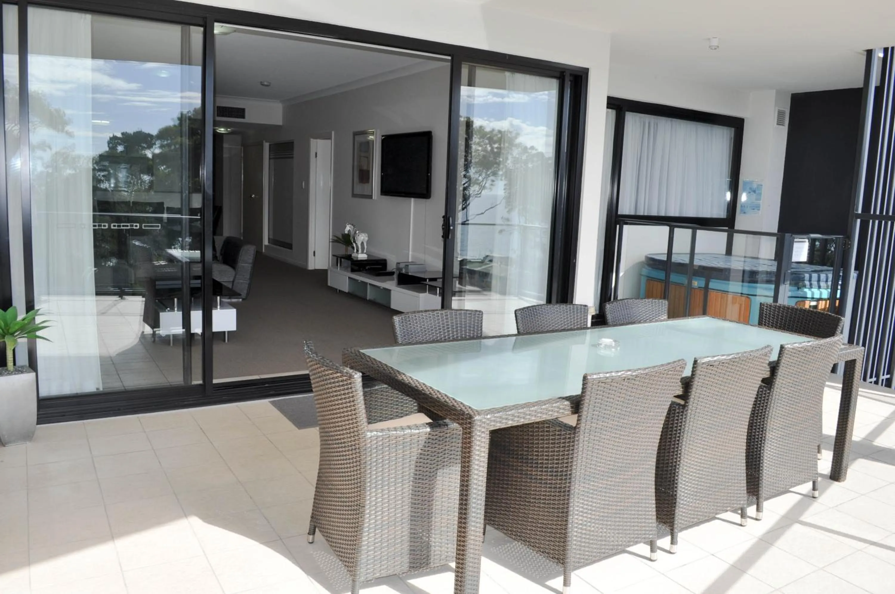 Patio in The Bay Apartments