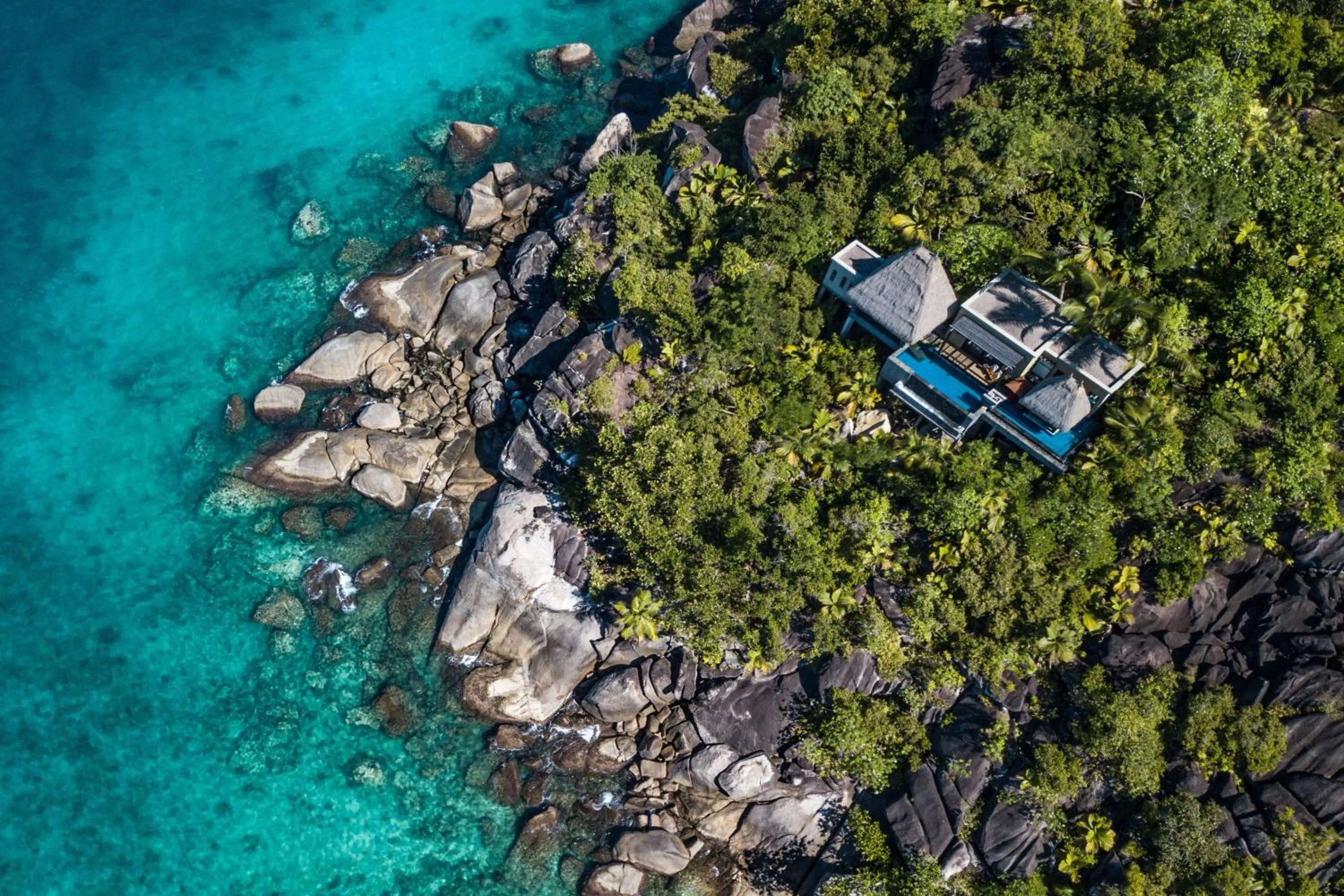 Bird's eye view in Anantara Maia Seychelles Villas