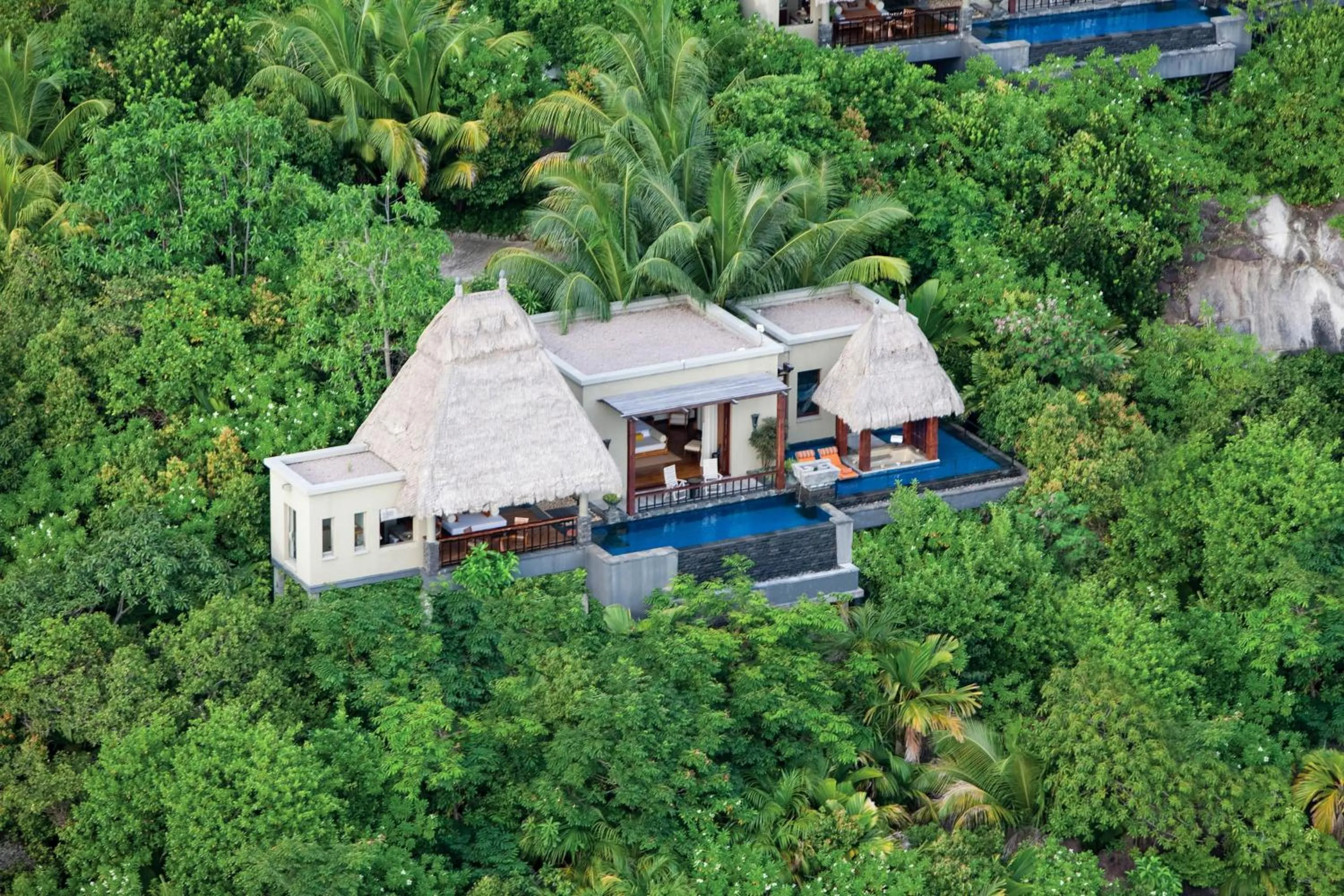 Bird's eye view in Anantara Maia Seychelles Villas