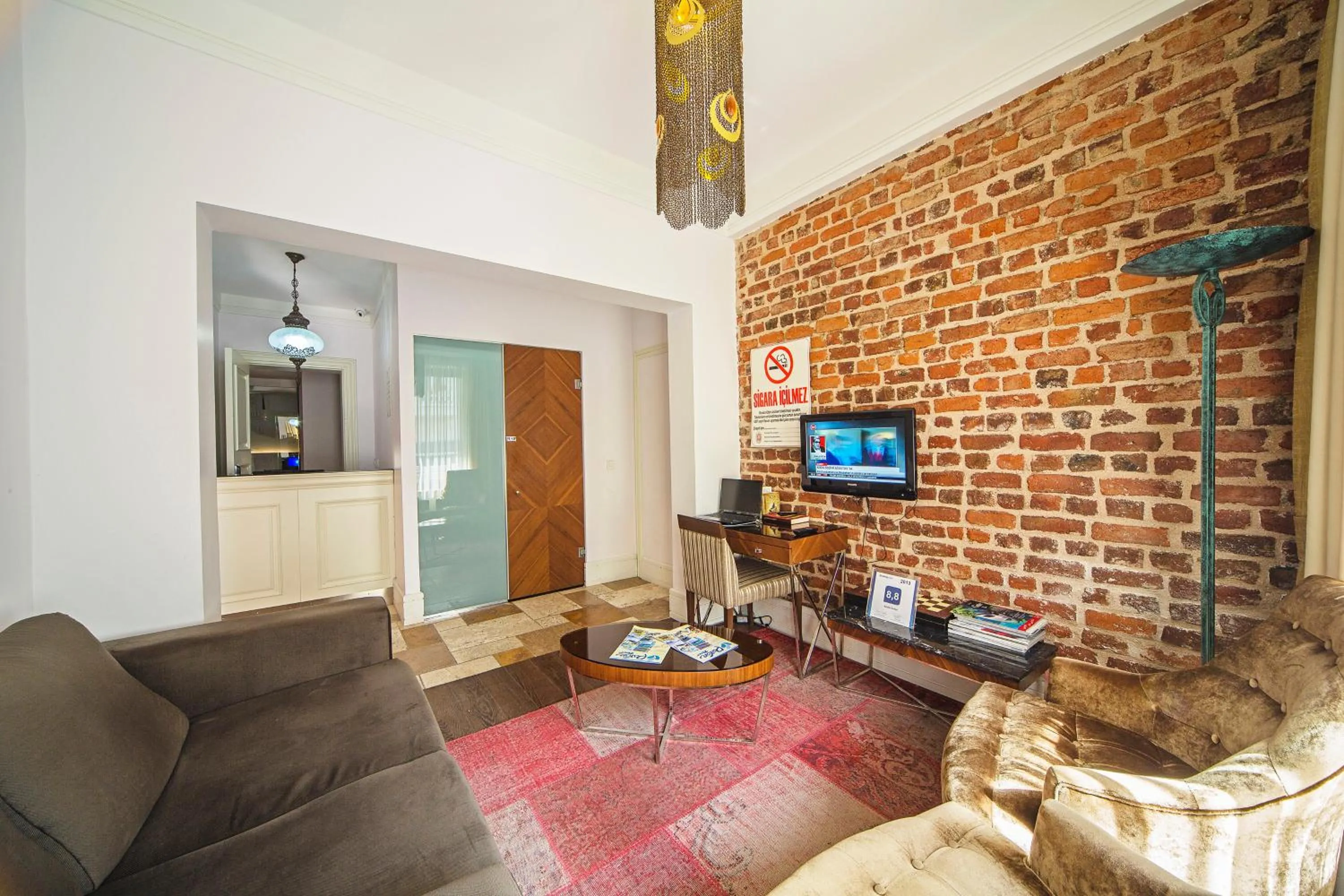 Seating area in Azade Suites