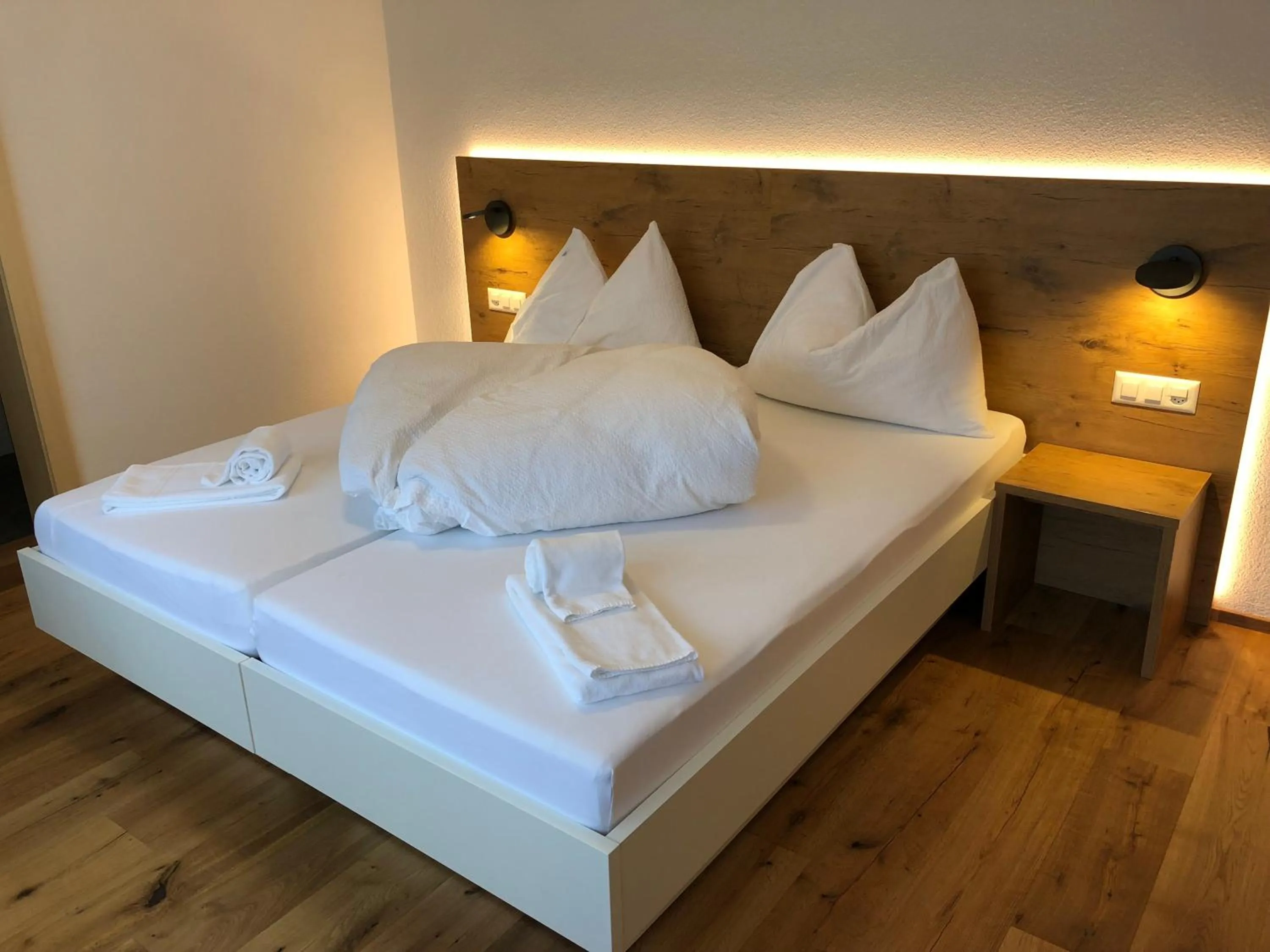 Bed in Hotel Walser