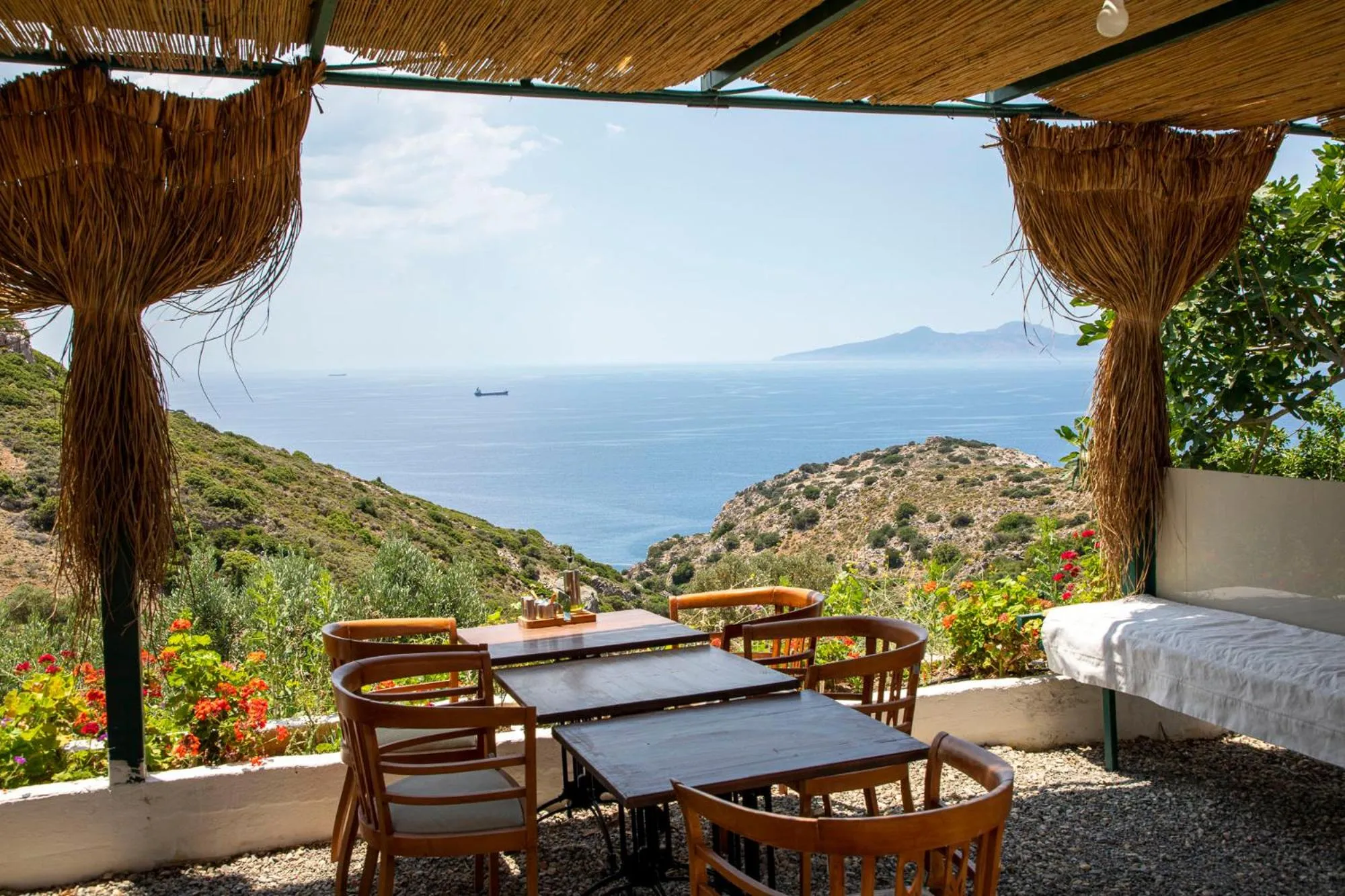 Patio in Goknar Knidos Adults Only Eco Retreat and Farm