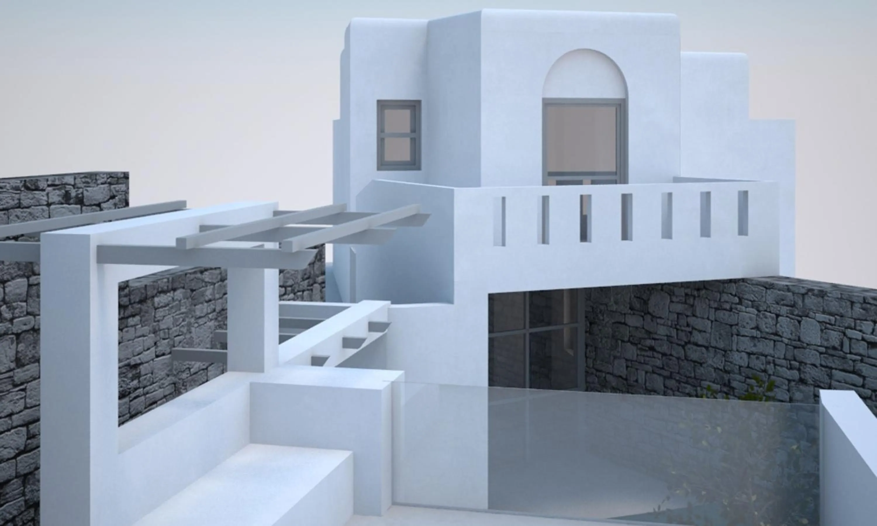 Bird's eye view in Timedrops Santorini Villas