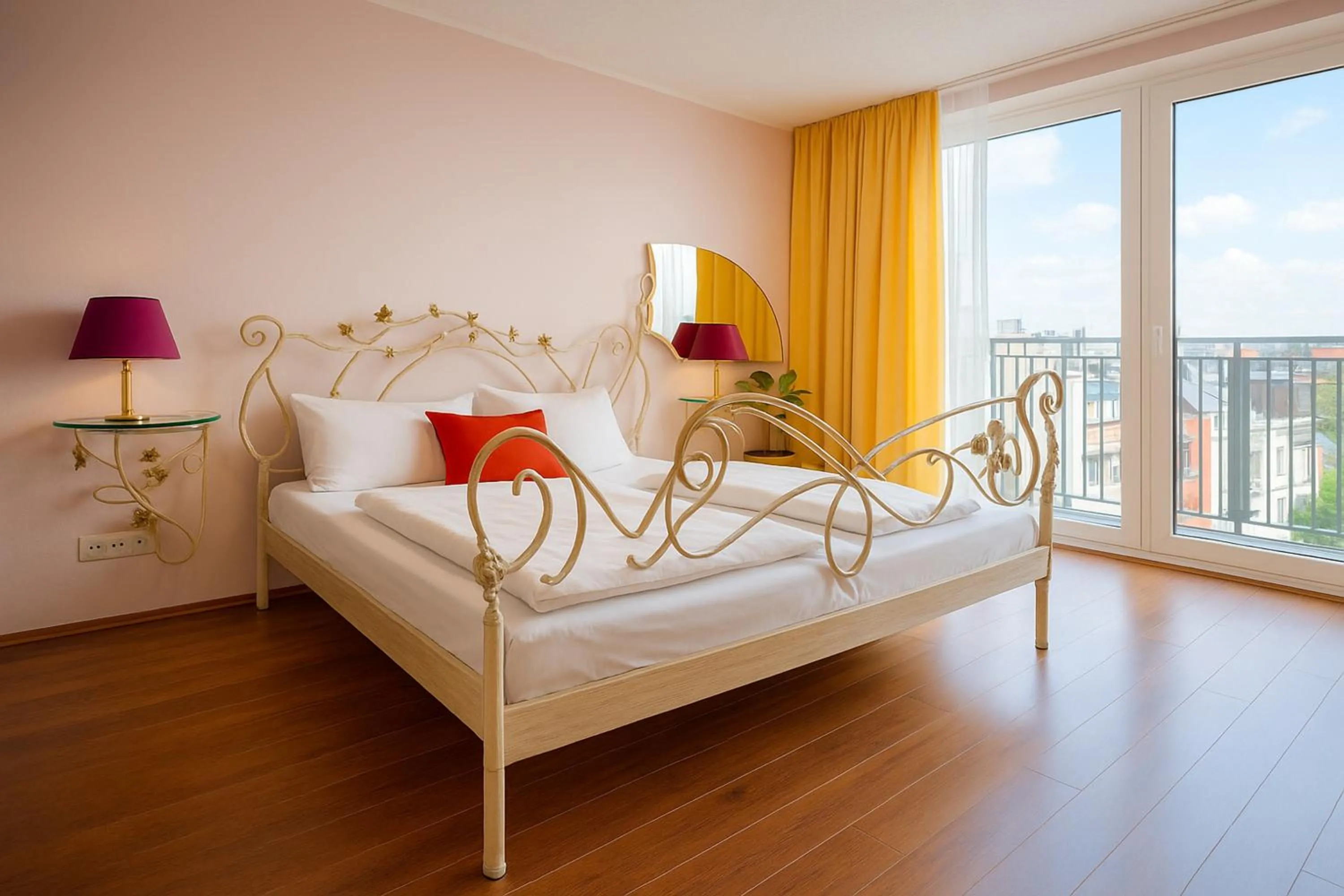 Photo of the whole room, Bed in Apartments Atomis Hotel Düsseldorf City