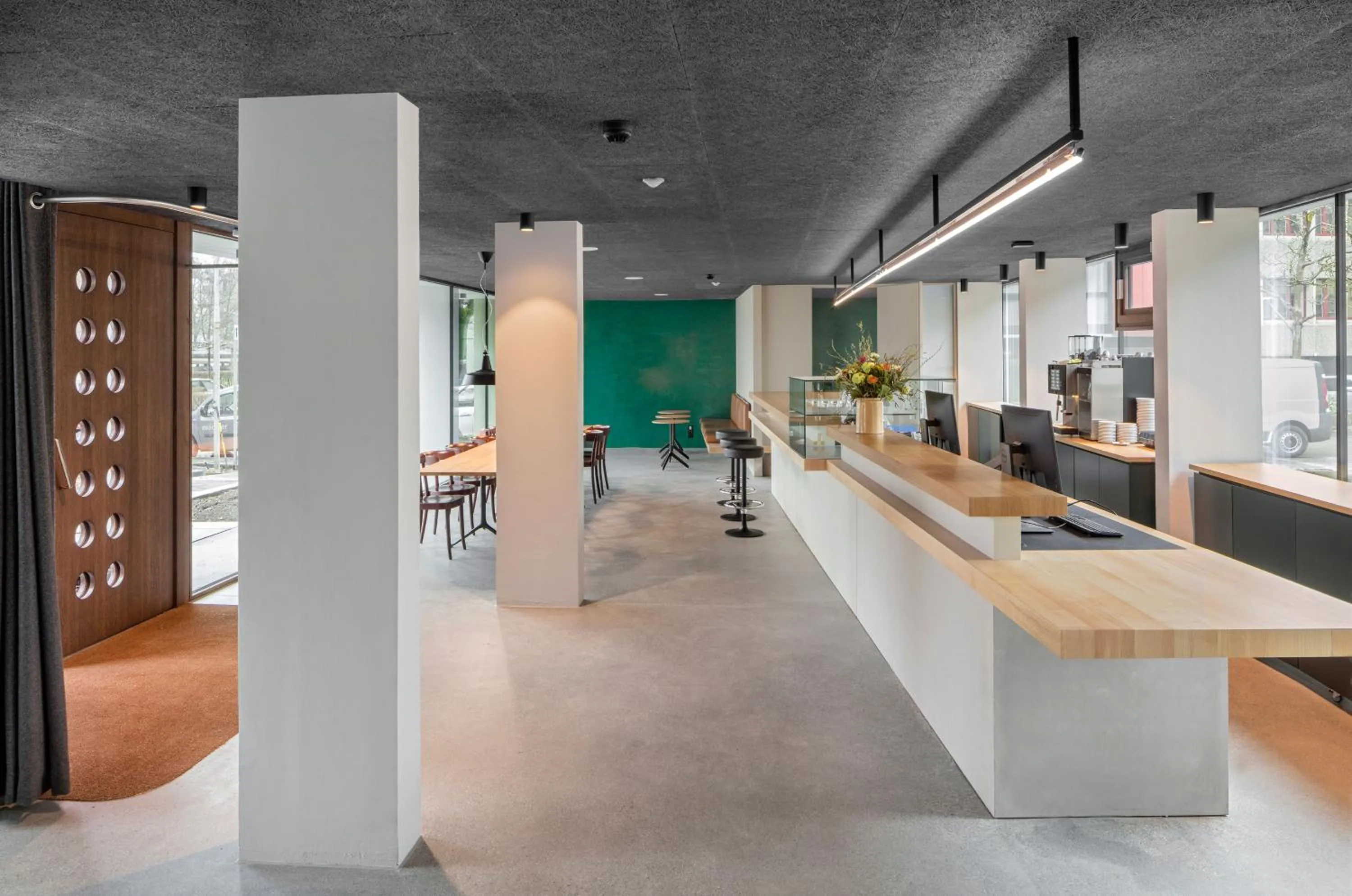 Lobby or reception in Bern Youth Hostel