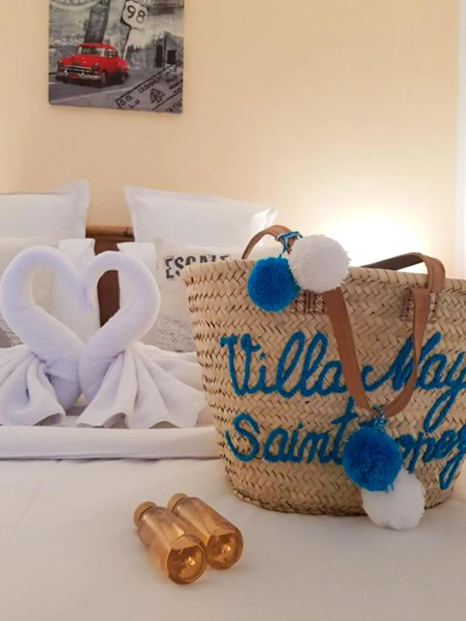 Bed in Hôtel Villa Maya - Golfe de Saint-Tropez