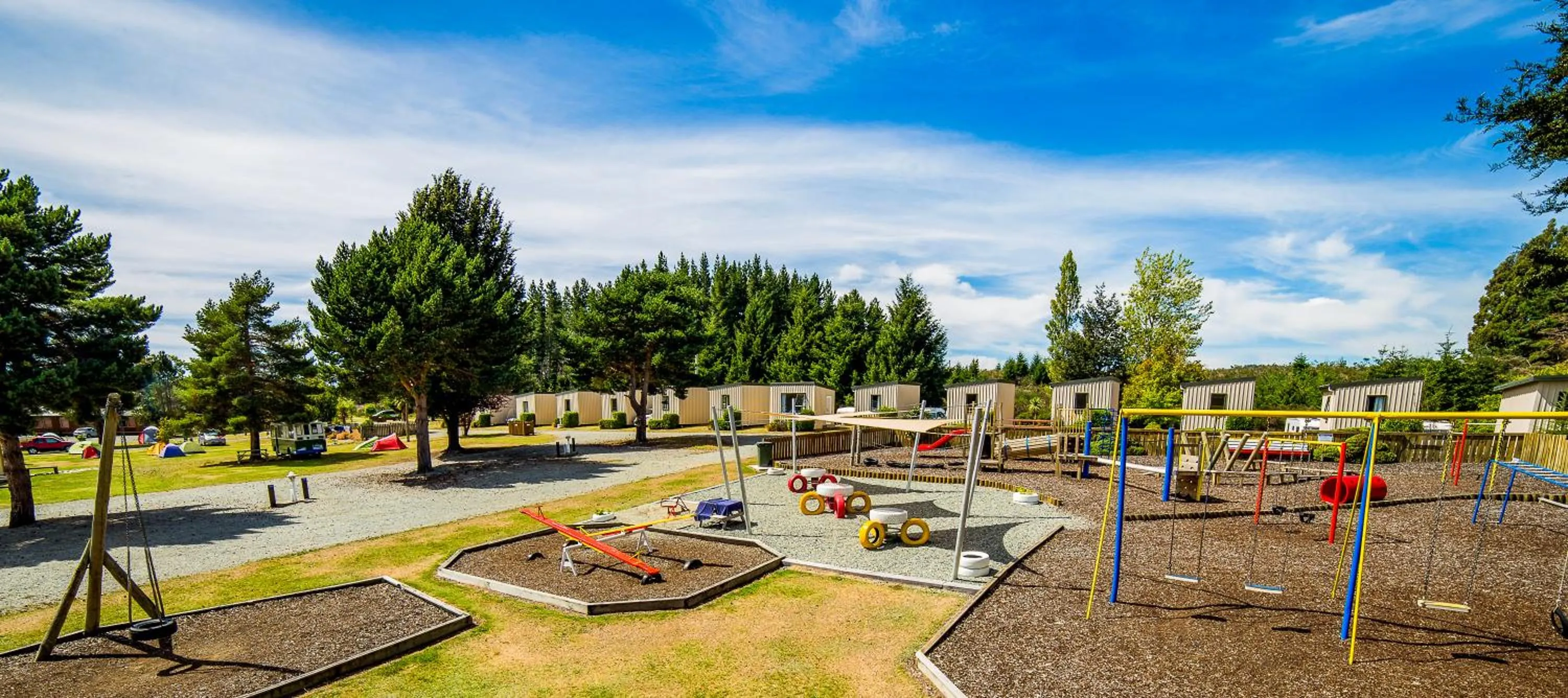 Children play ground in Te Anau Lakeview Holiday Park & Motels