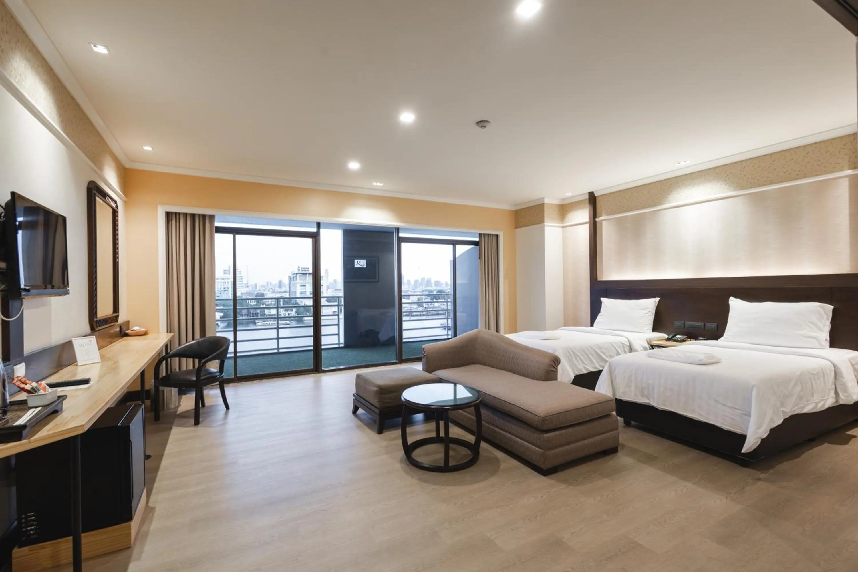 Bed in The Royal River Hotel