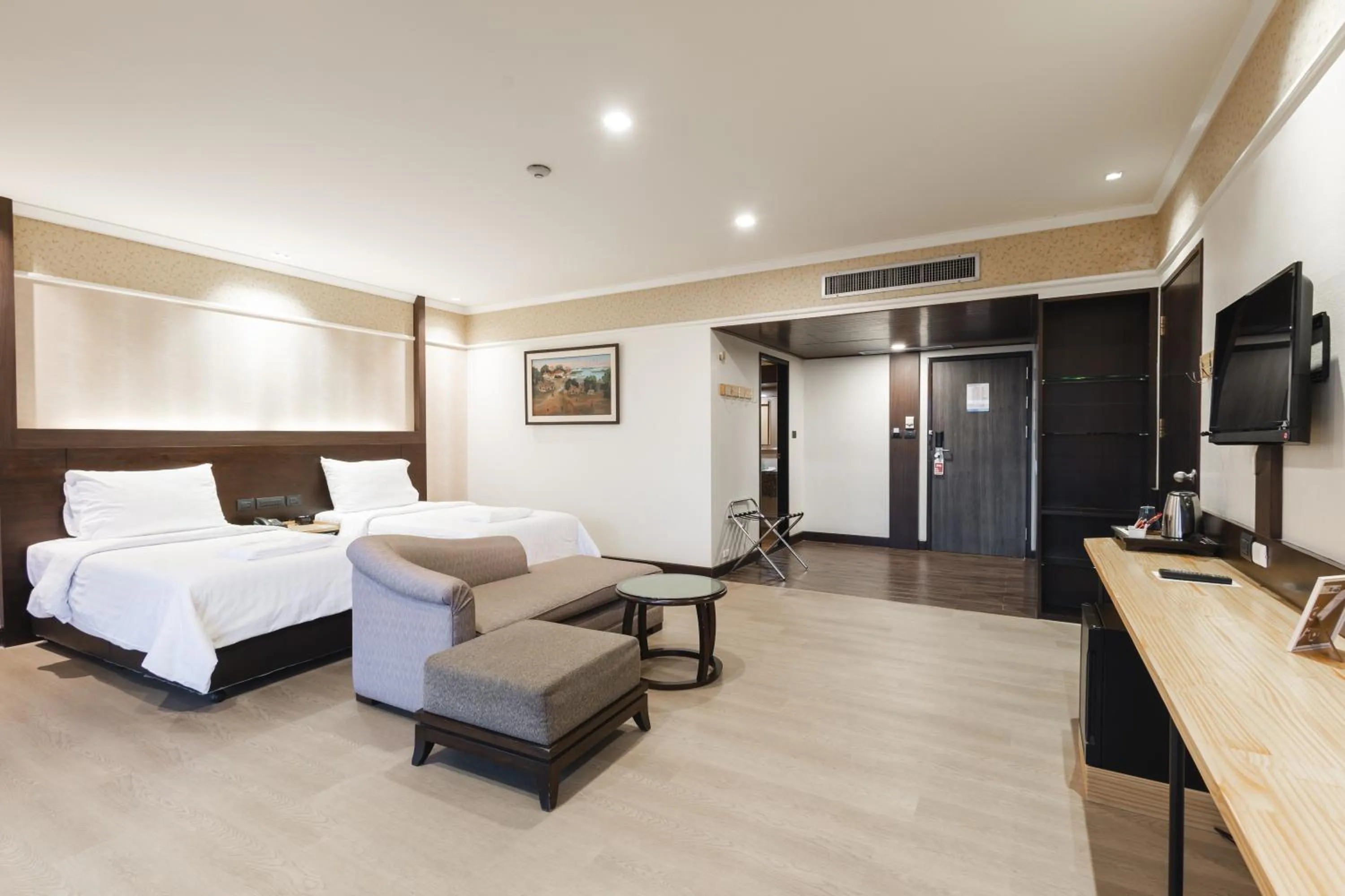 Bed in The Royal River Hotel