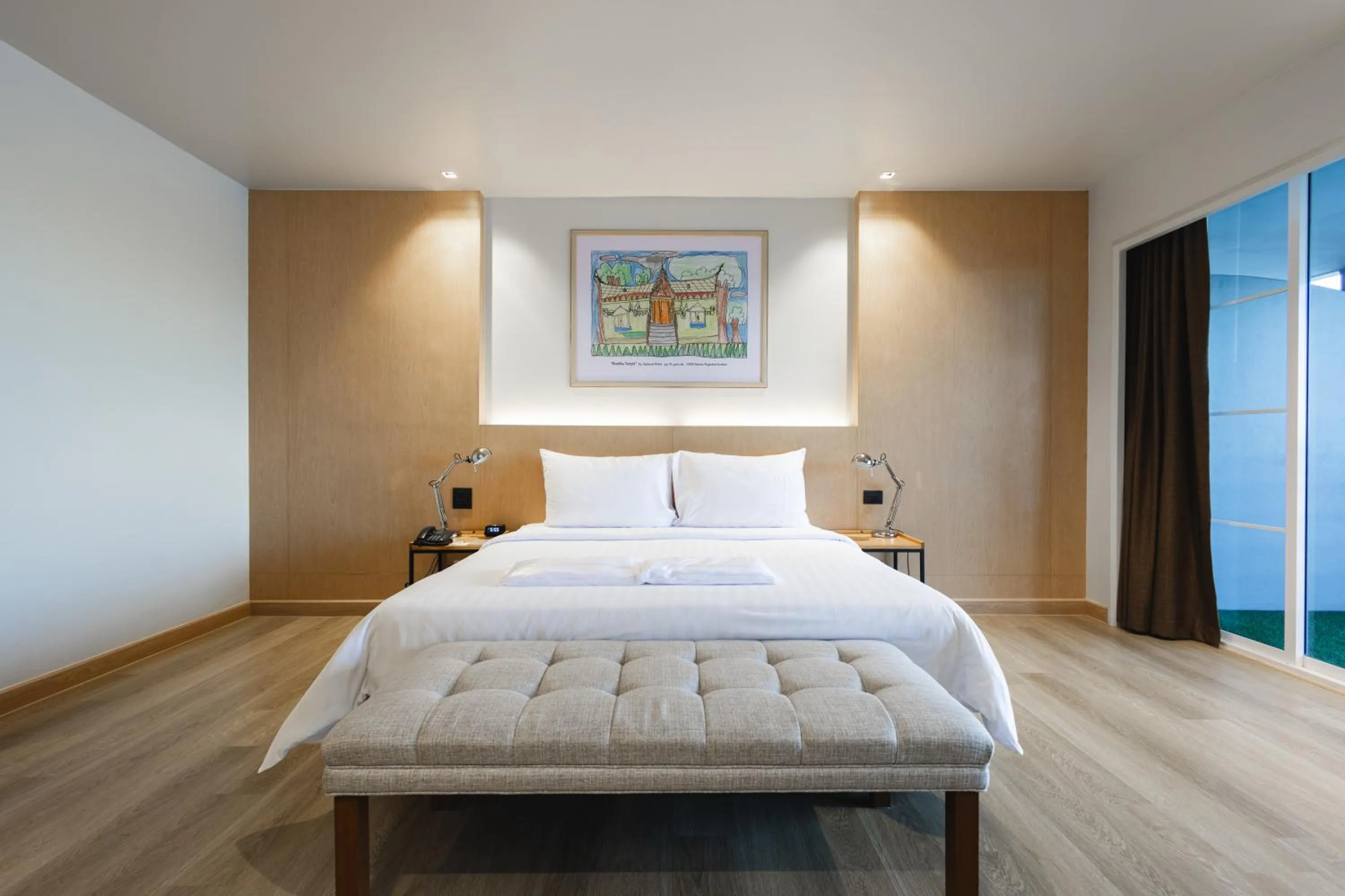 Bed in The Royal River Hotel