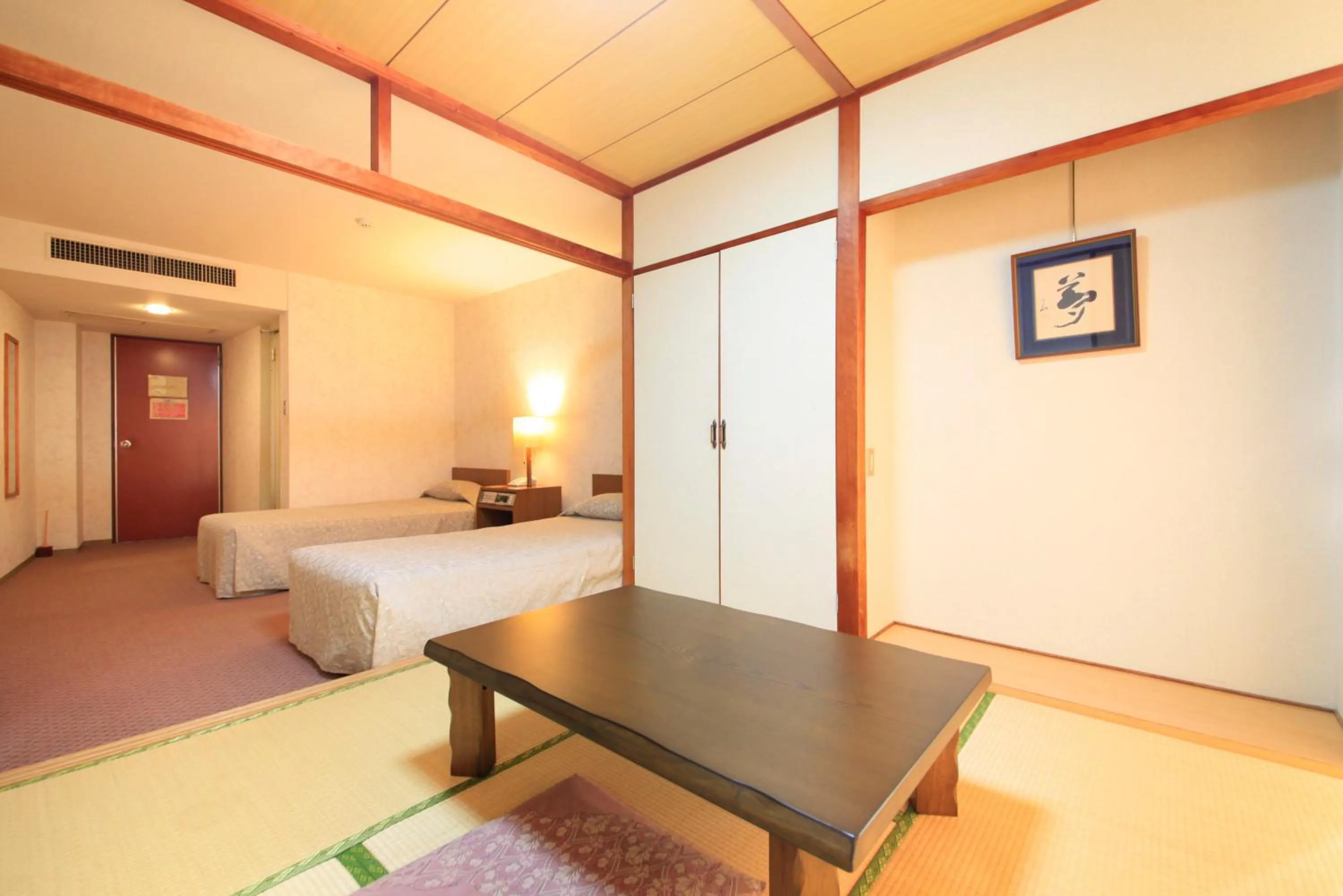 Bed in Hirado Kaijyo Hotel