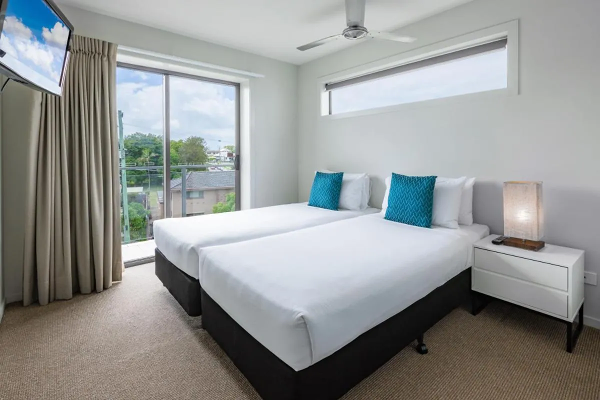 Bedroom, Bed in Essence Apartments Chermside