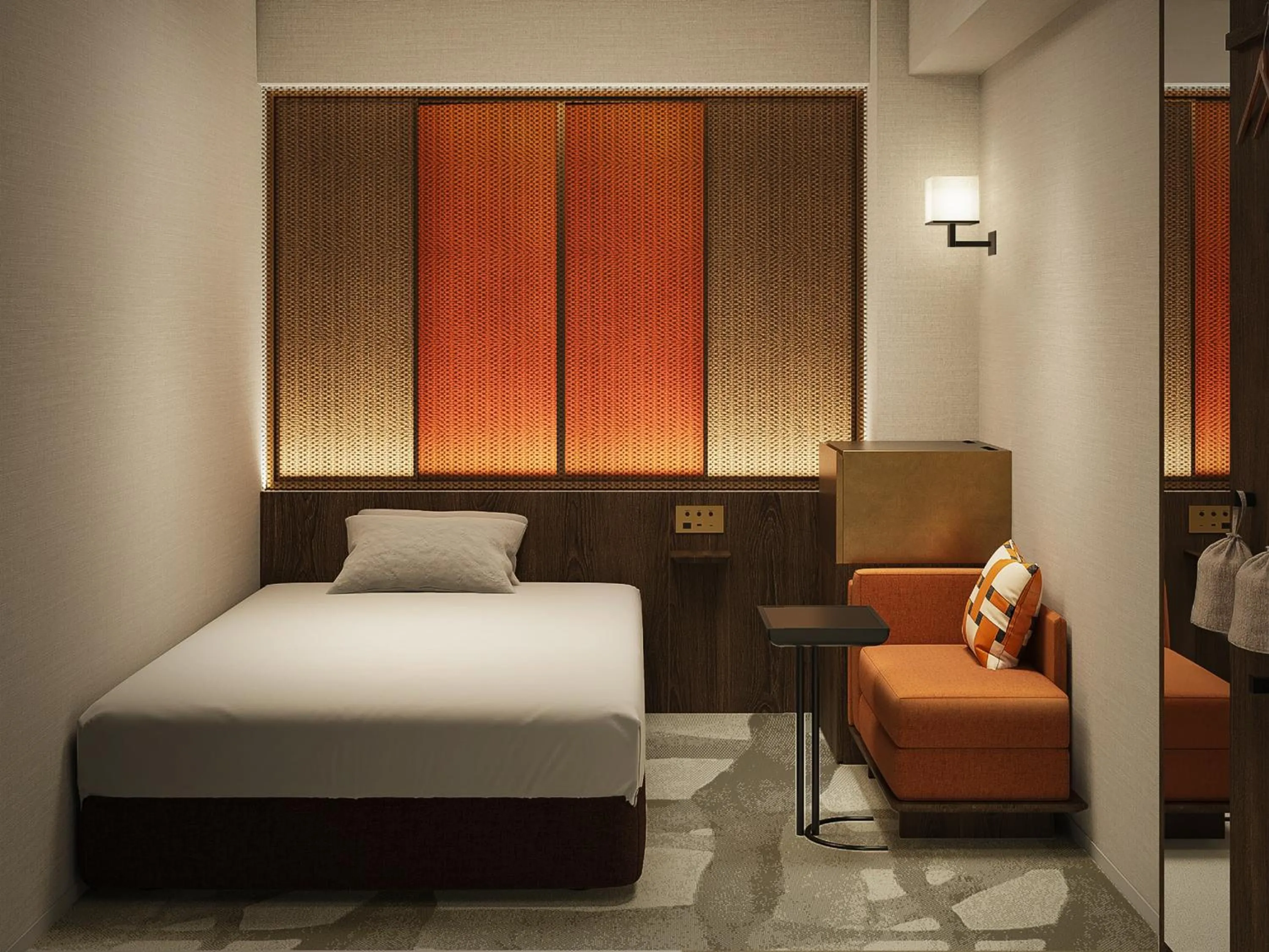 Bed in Hotel Elcient Kyoto Hachijoguchi