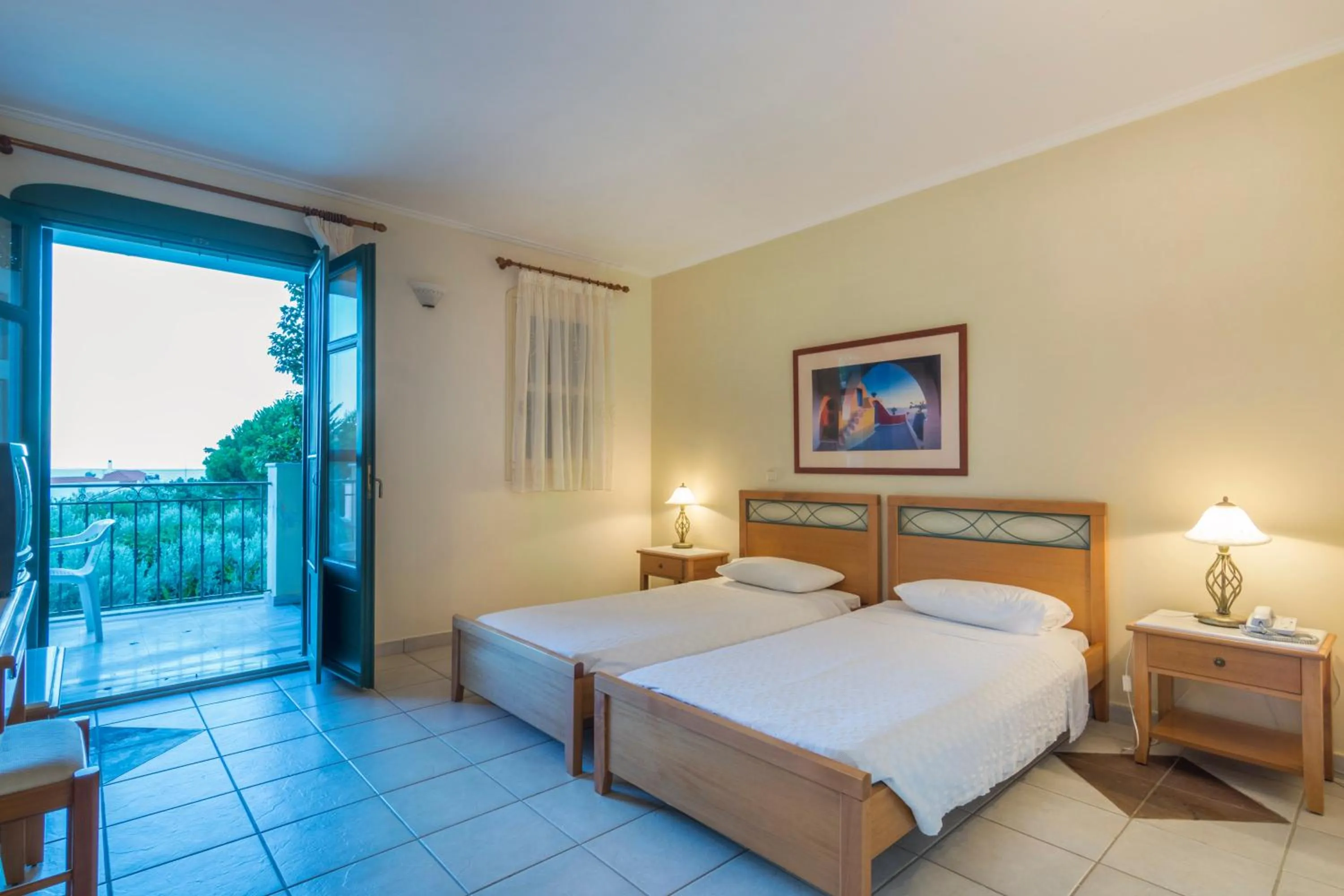 Bed in Kyveli Hotel Apartments