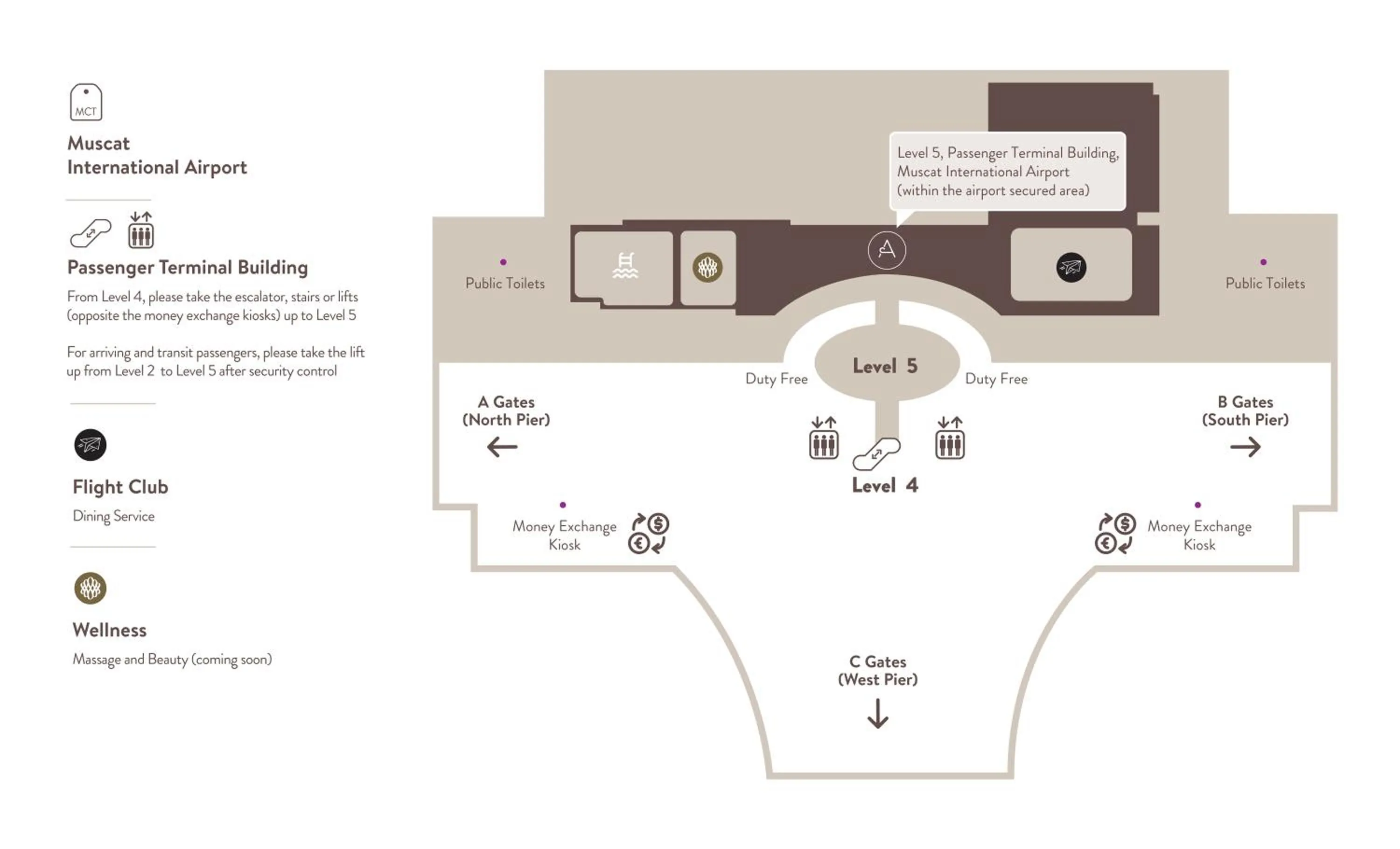 Floor plan in Aerotel Muscat - Airport Transit Hotel