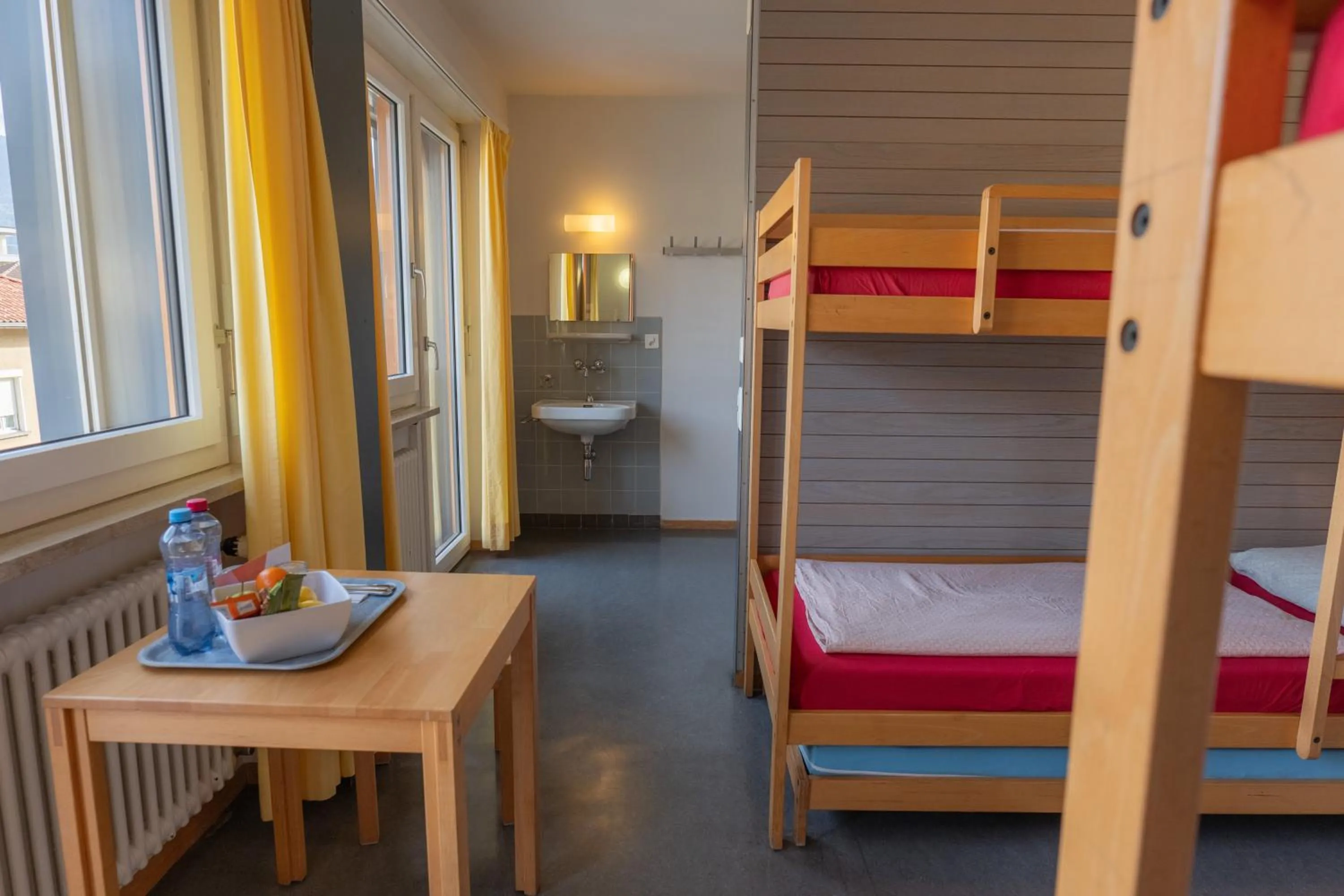Bed in Locarno Youth Hostel