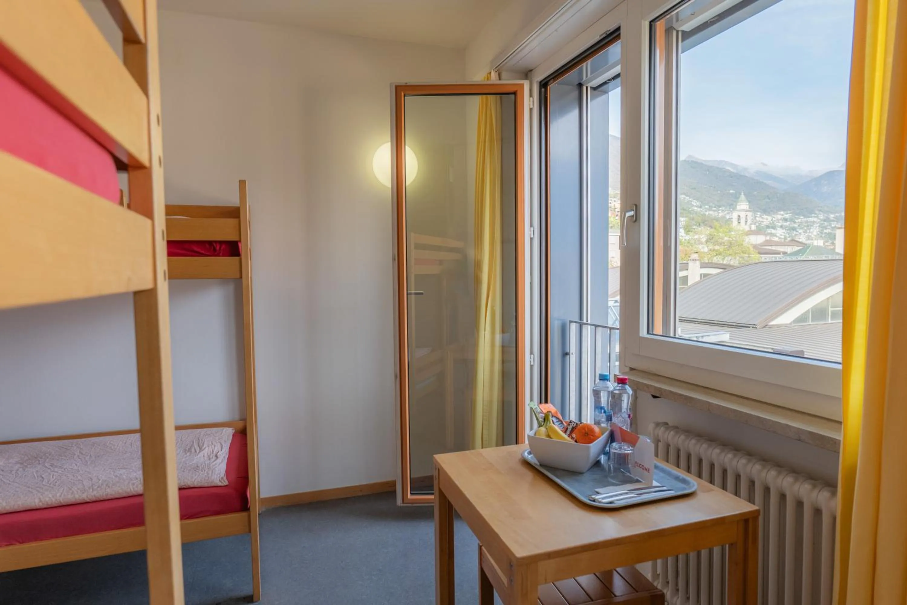 Bed in Locarno Youth Hostel