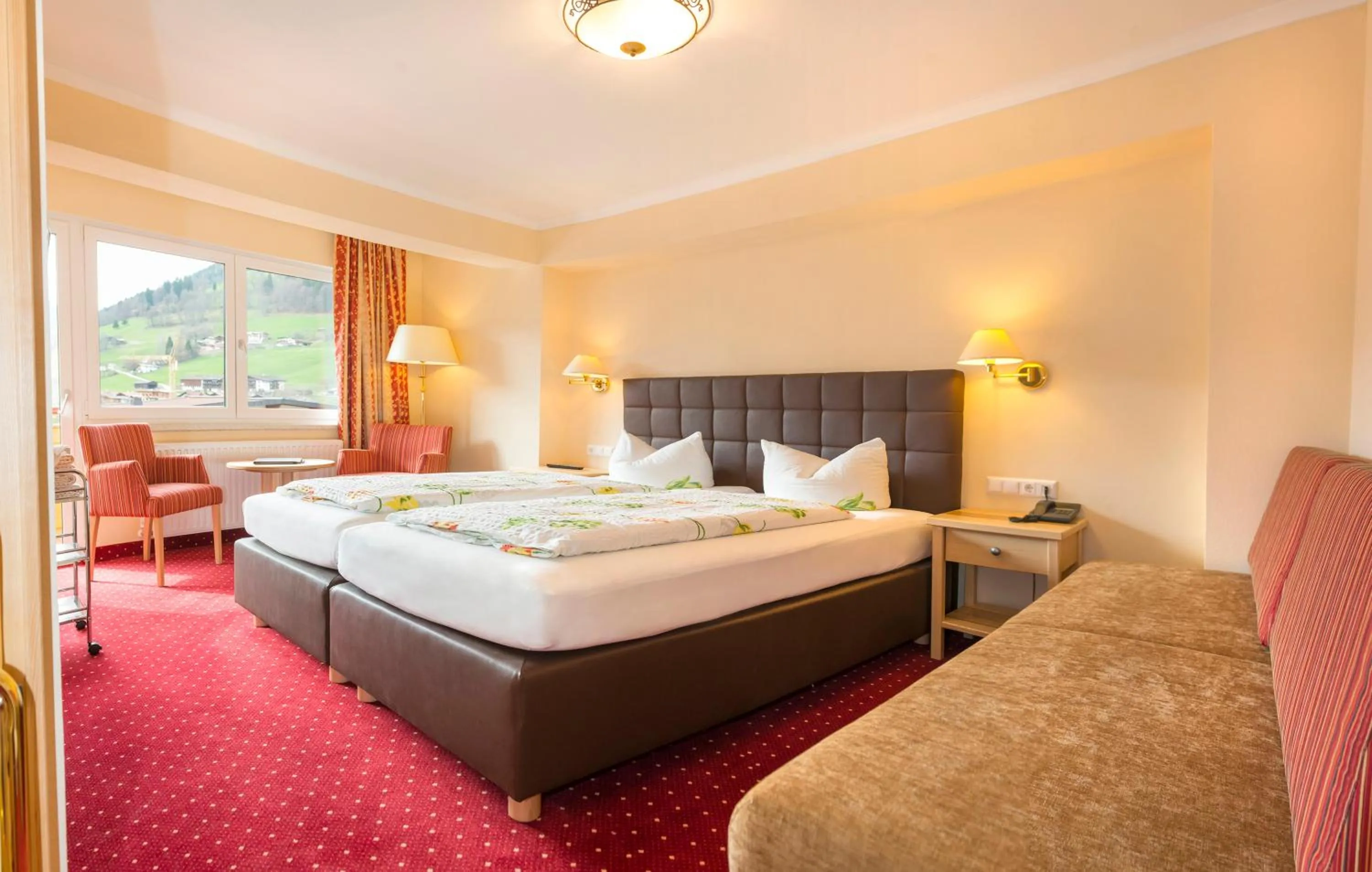 View (from property/room), Bed in Hotel Schneeberger