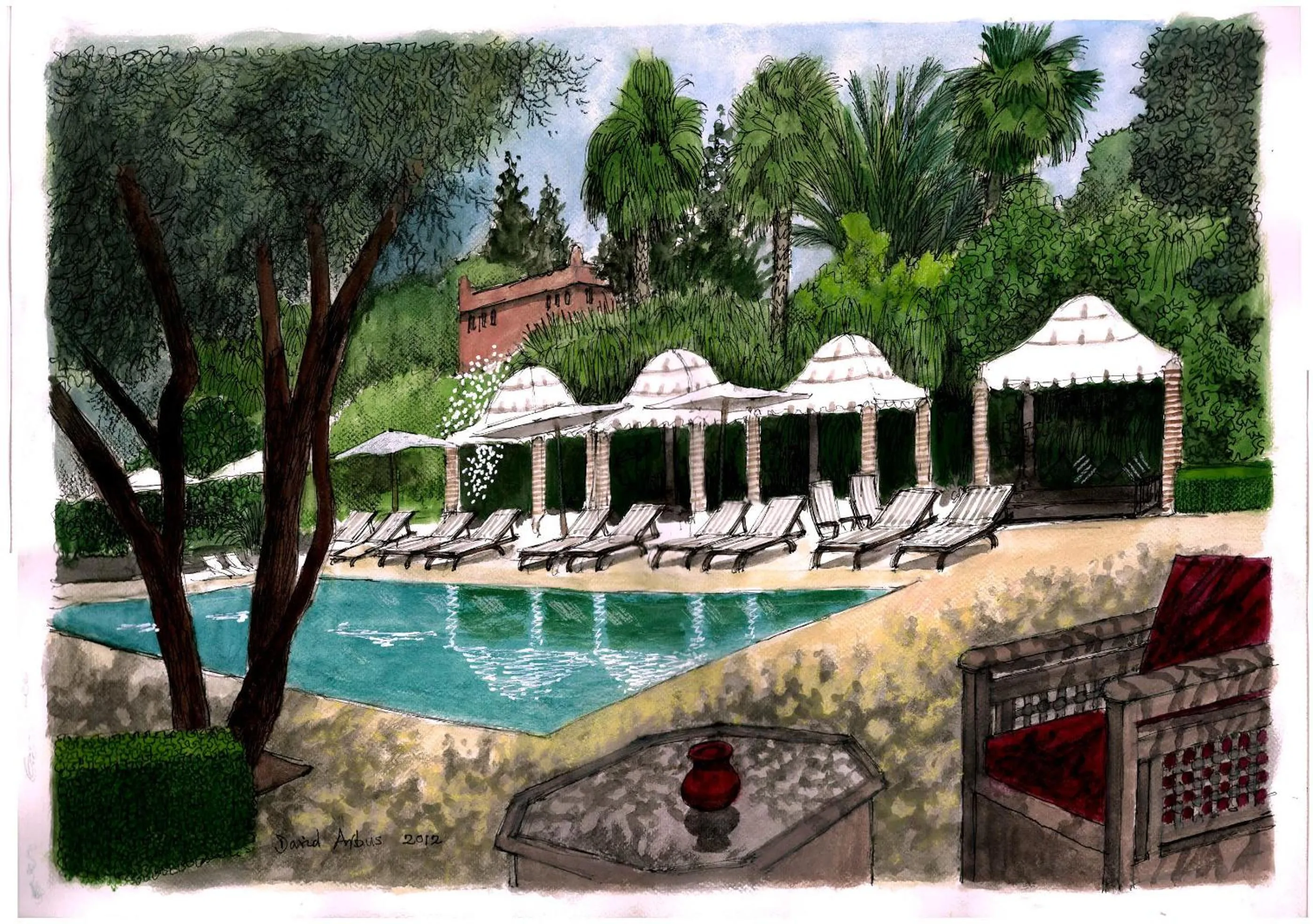 Swimming pool in La Maison Arabe Hotel, Spa & Cooking Workshops
