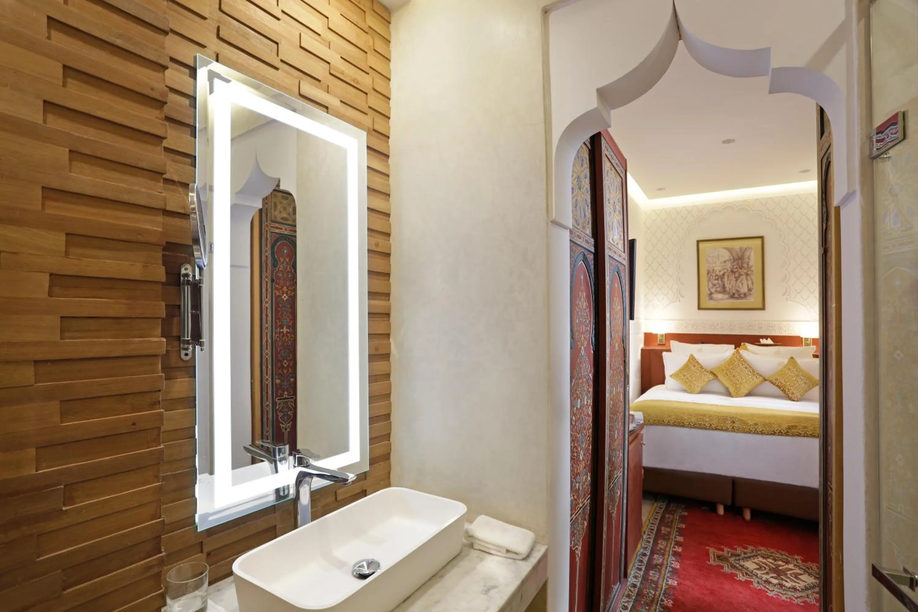 Bathroom, Bed in La Maison Arabe Hotel, Spa & Cooking Workshops