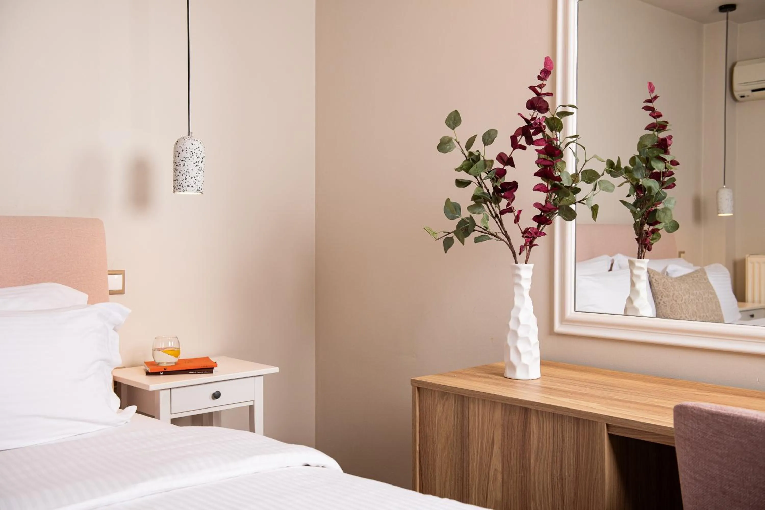 Bed in Hotel Naiades