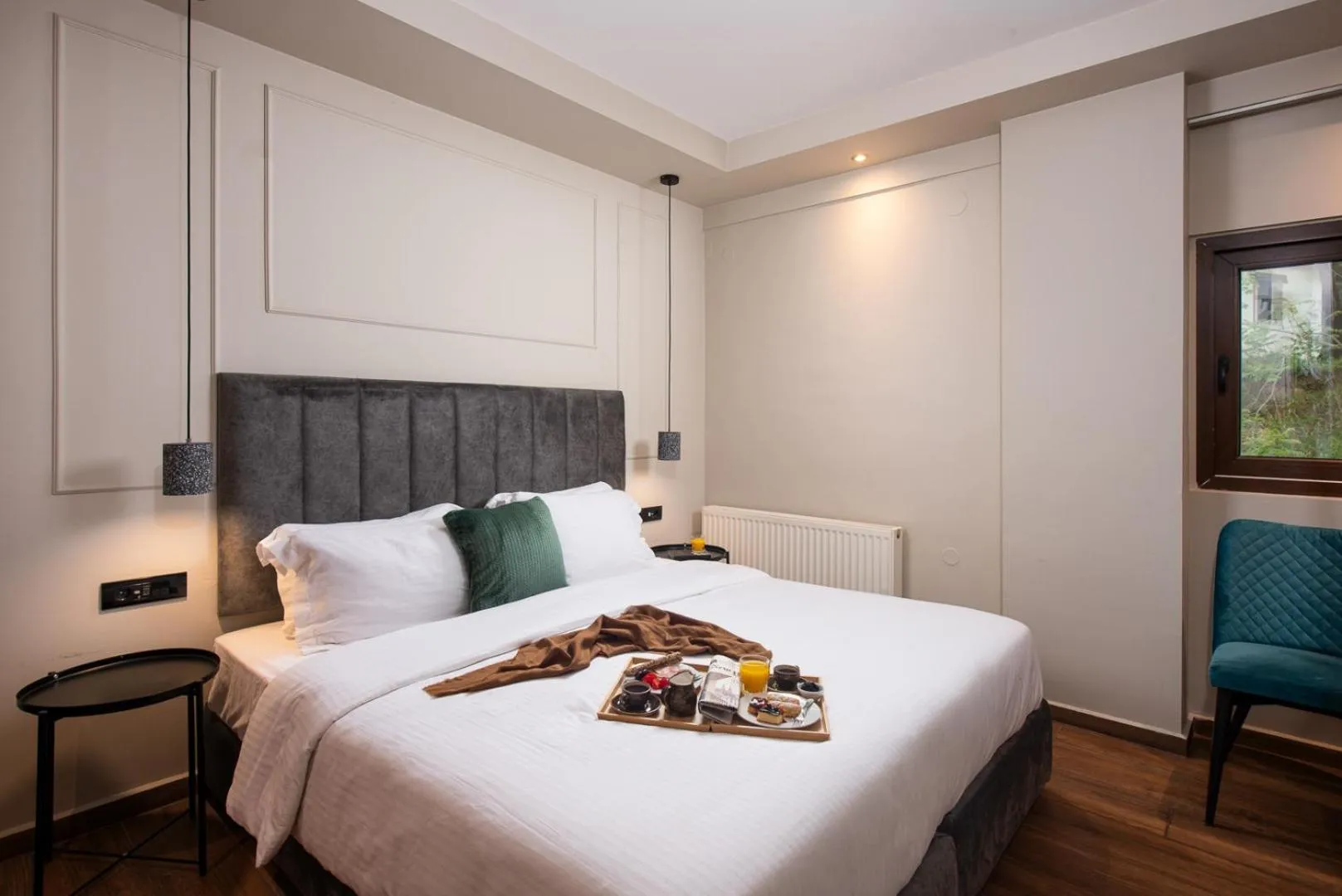 Bed in Hotel Naiades