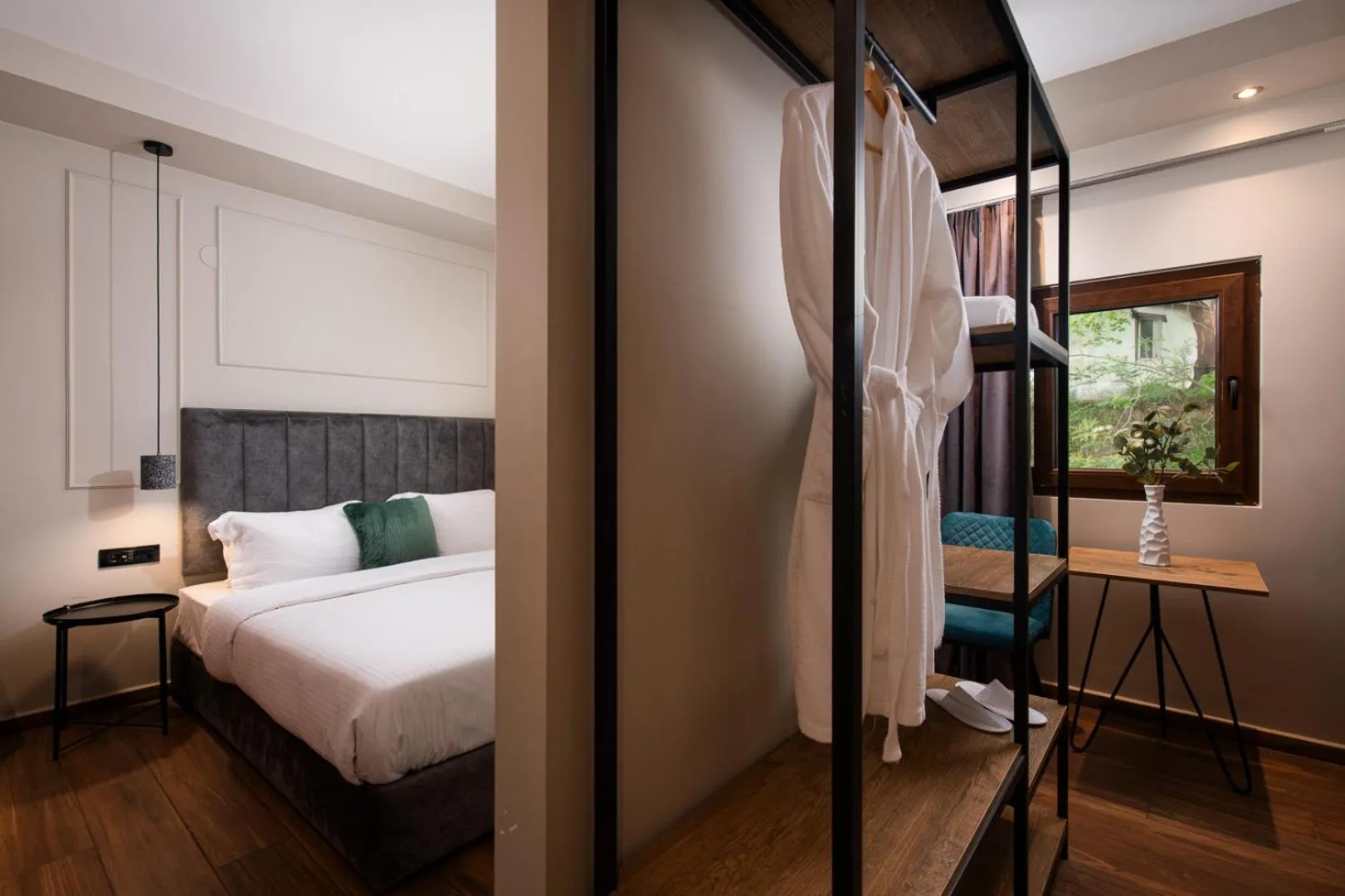 Bed in Hotel Naiades