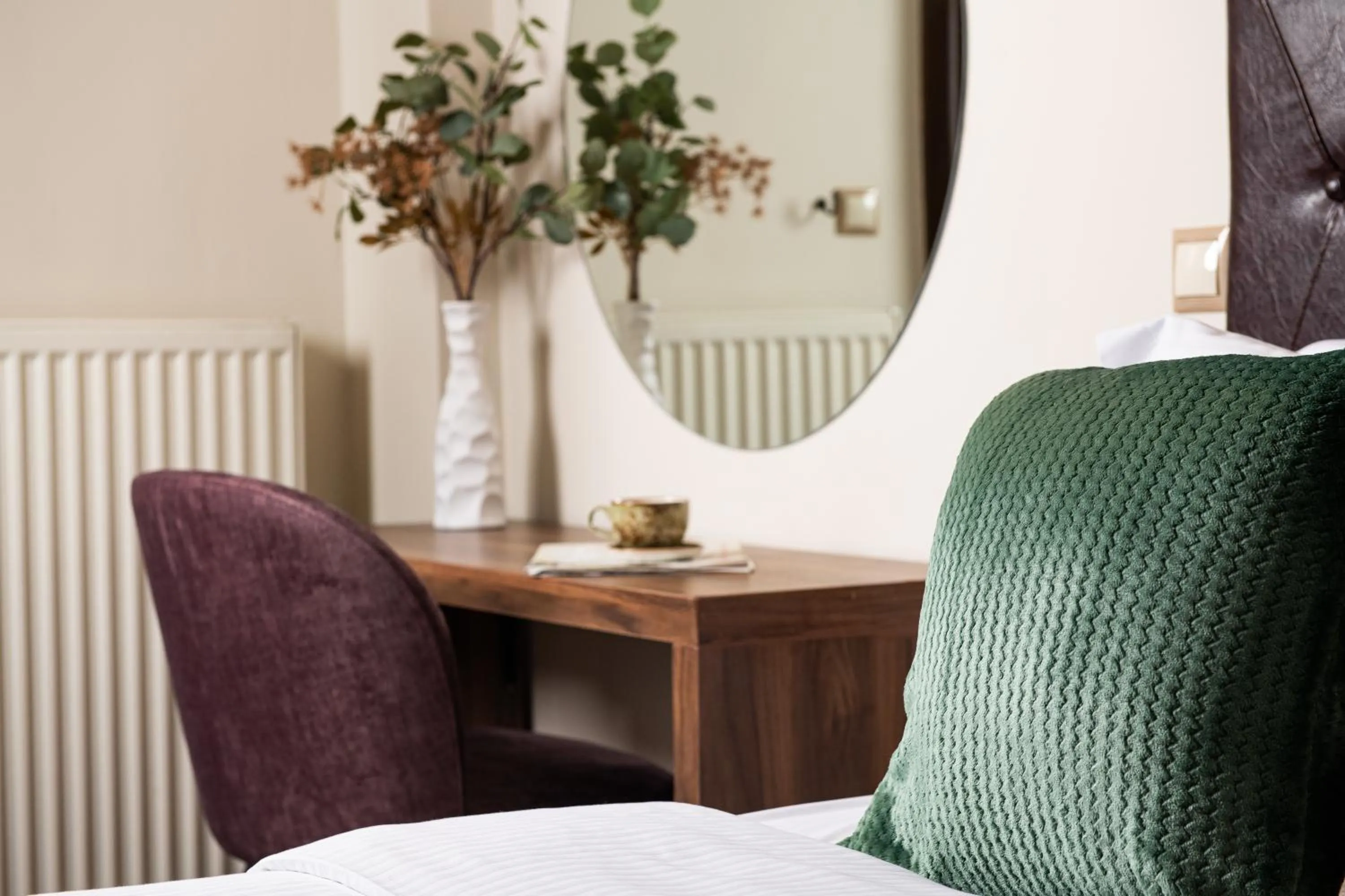 Bed in Hotel Naiades