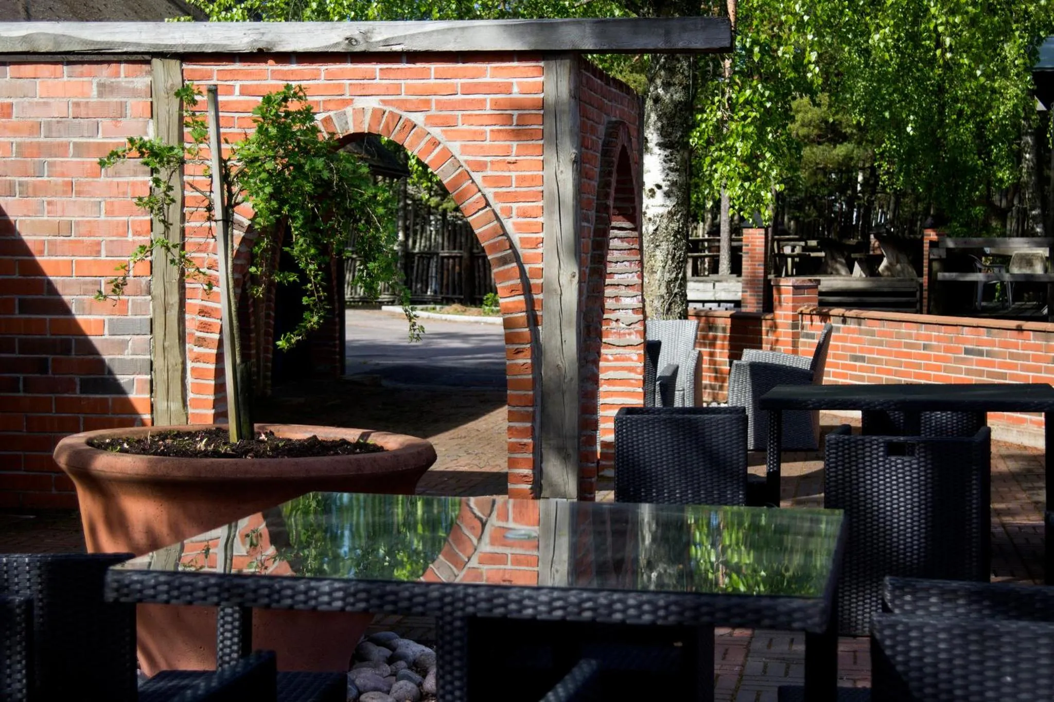 Patio in Viking Motel