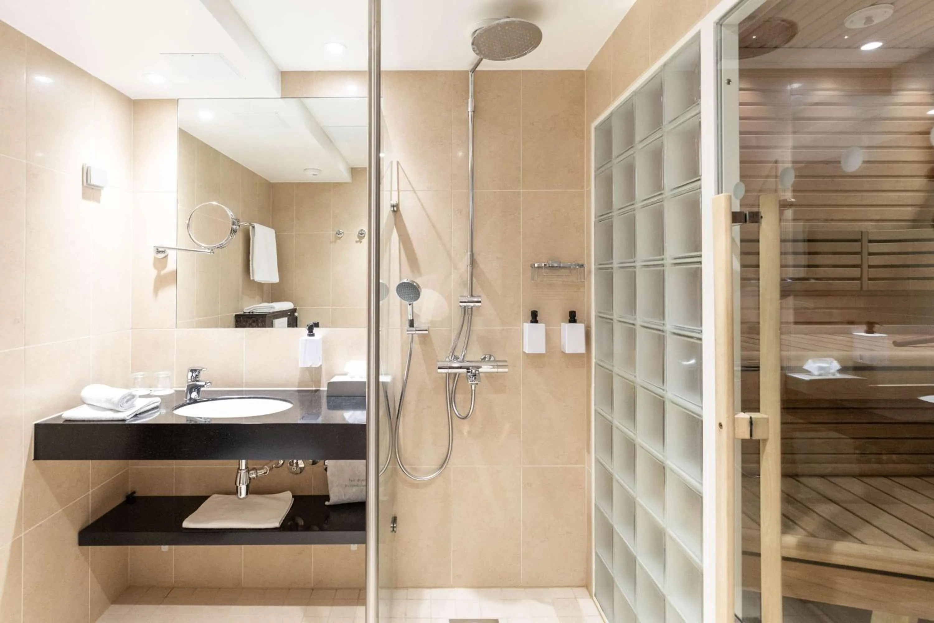 Bathroom in Scandic Atlas