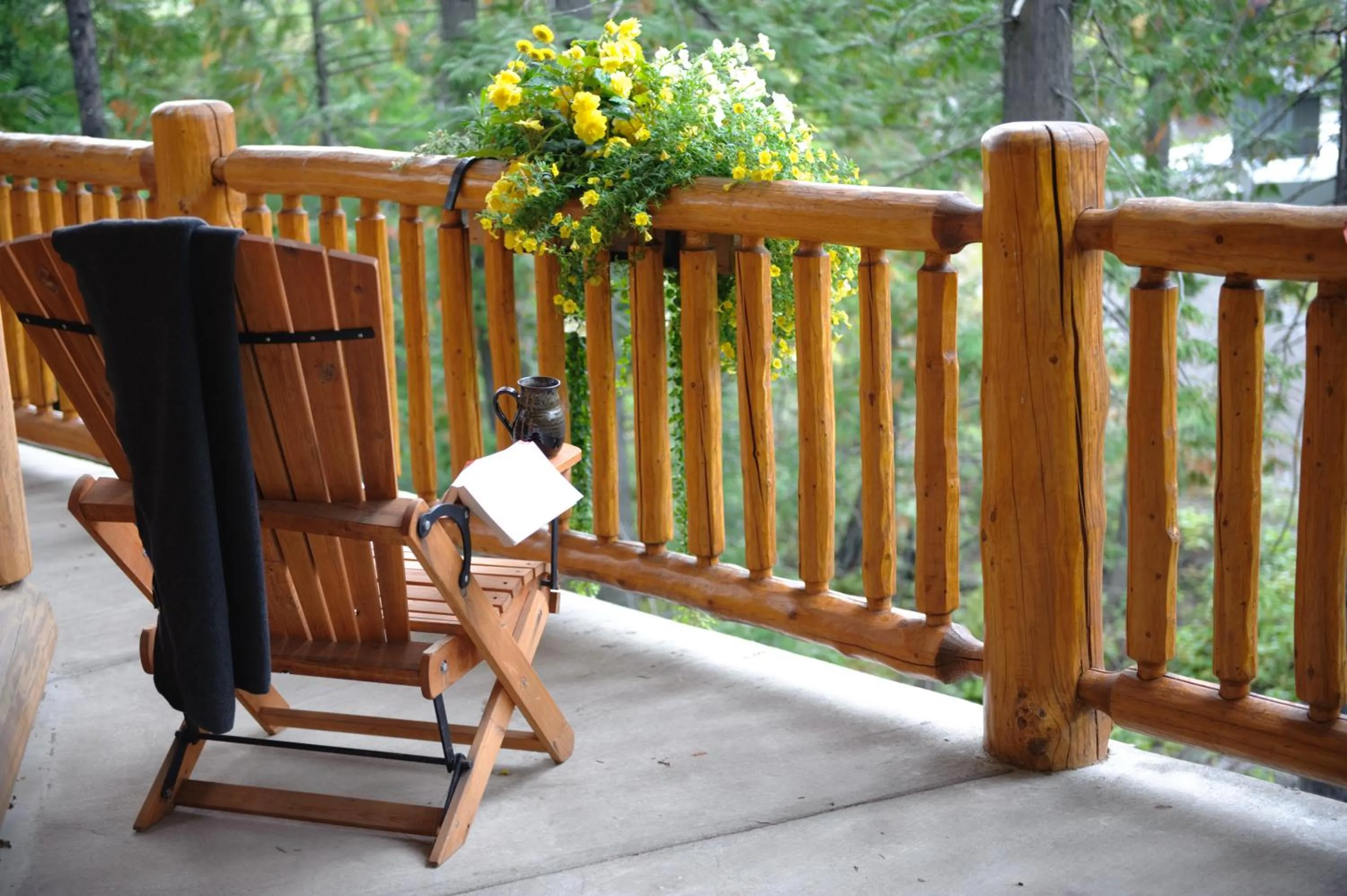 Patio in Snow Creek Cabins by Fernie Lodging Co